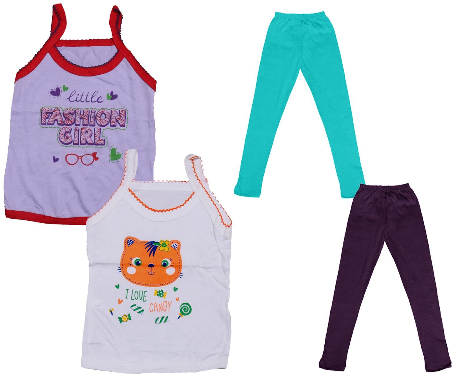 

Kavya Girl Cotton Top Bottom Set - Multi