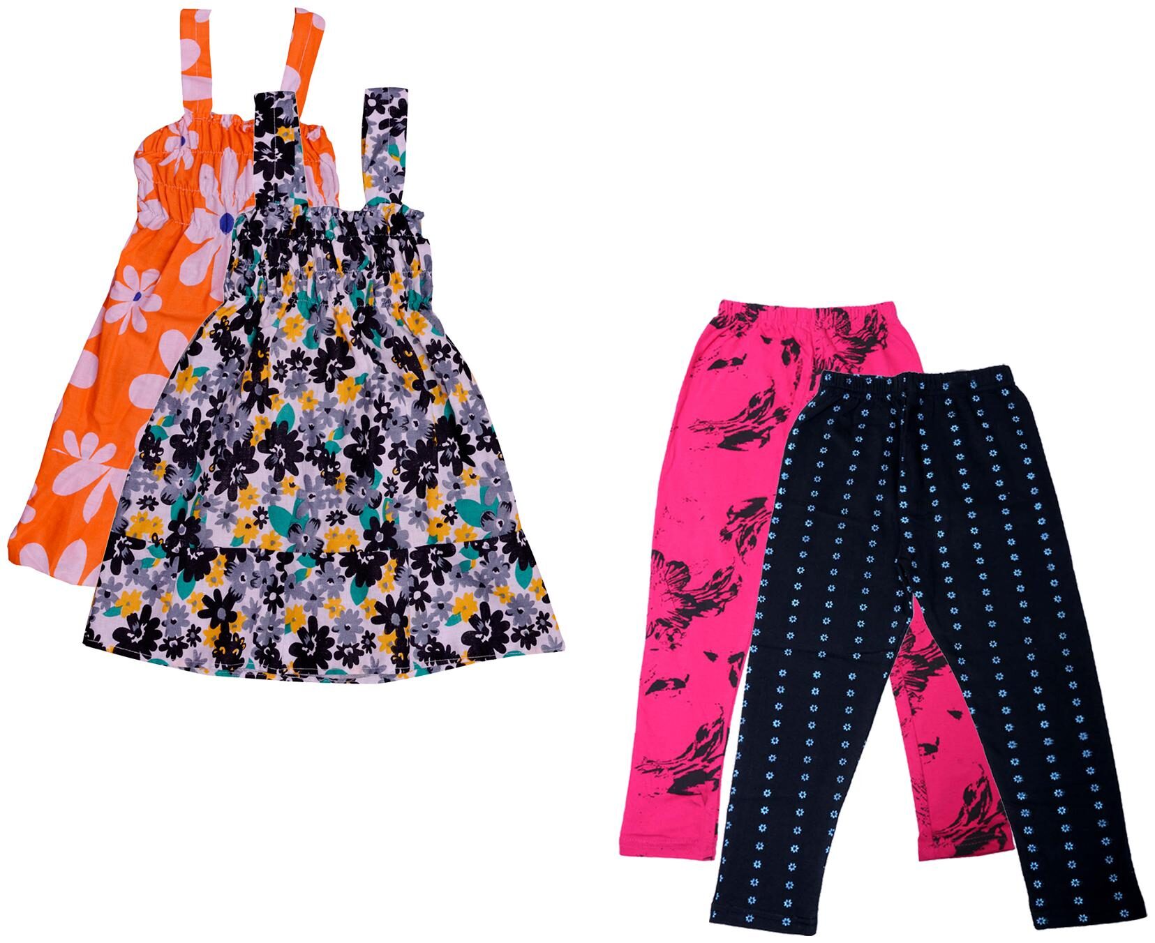 

Kavya Girl Cotton Top Bottom Set - Multi