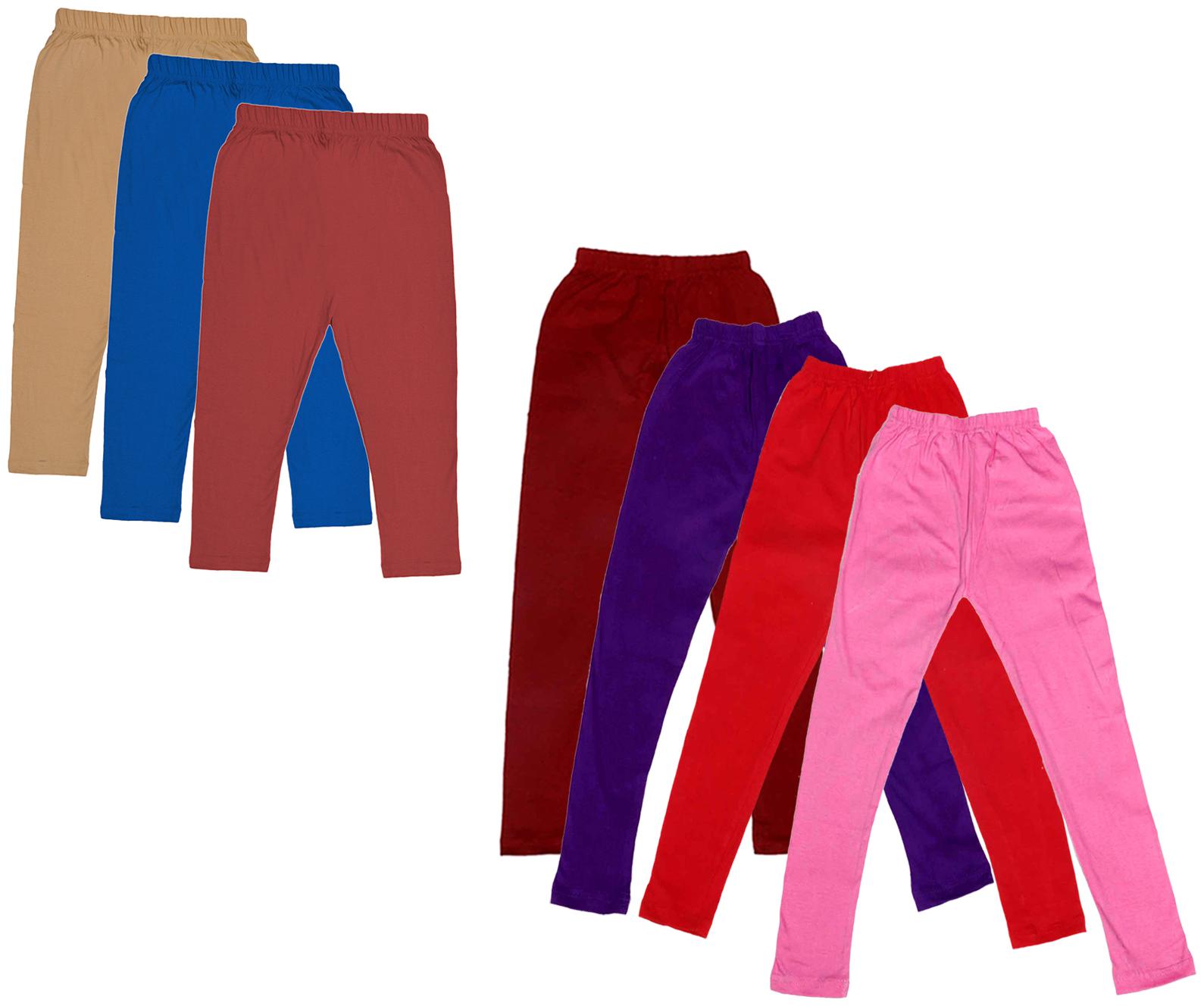 

Kavya Girl Cotton Solid Capri - Multi