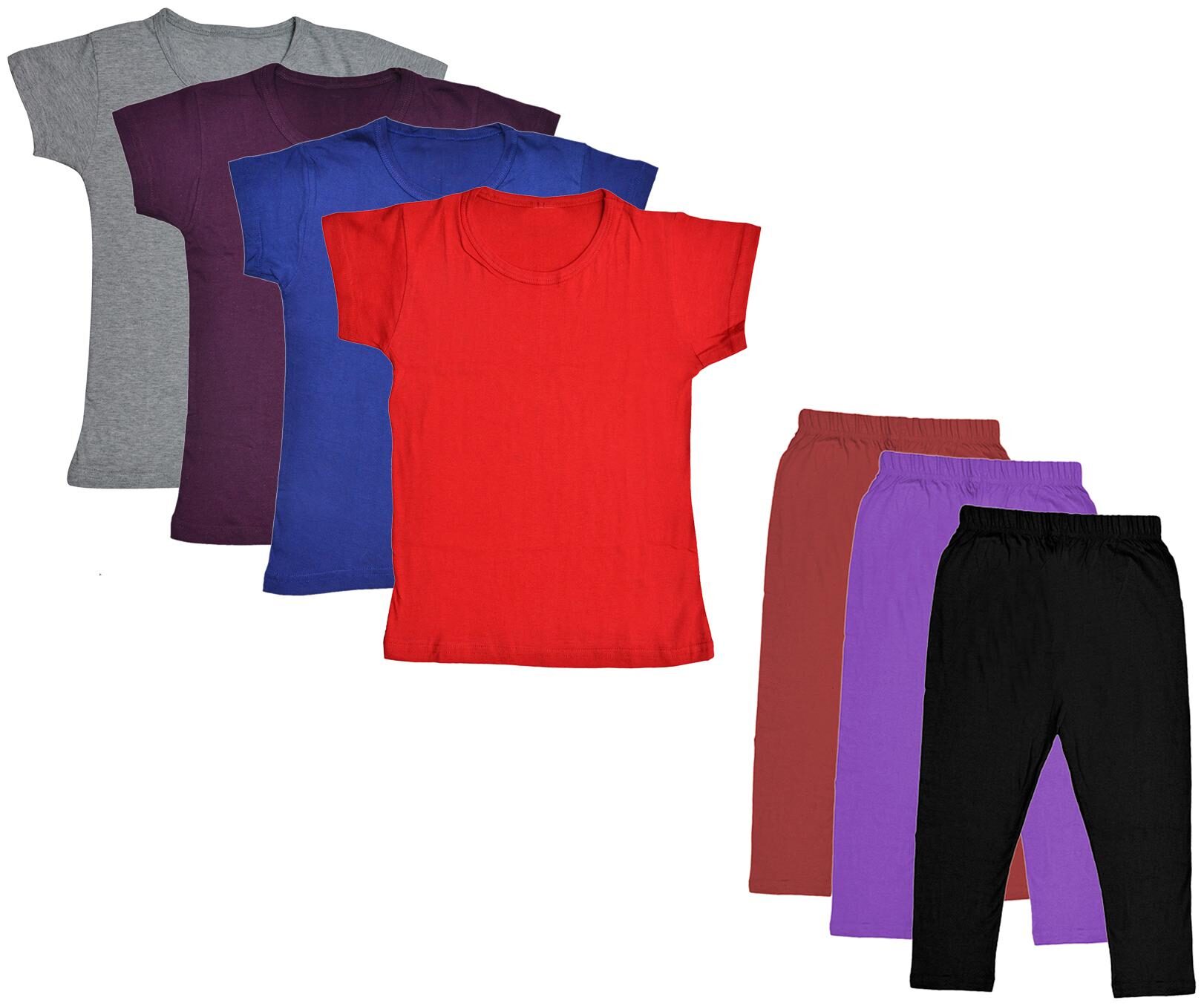 

Kavya Girl Cotton Top Bottom Set - Multi