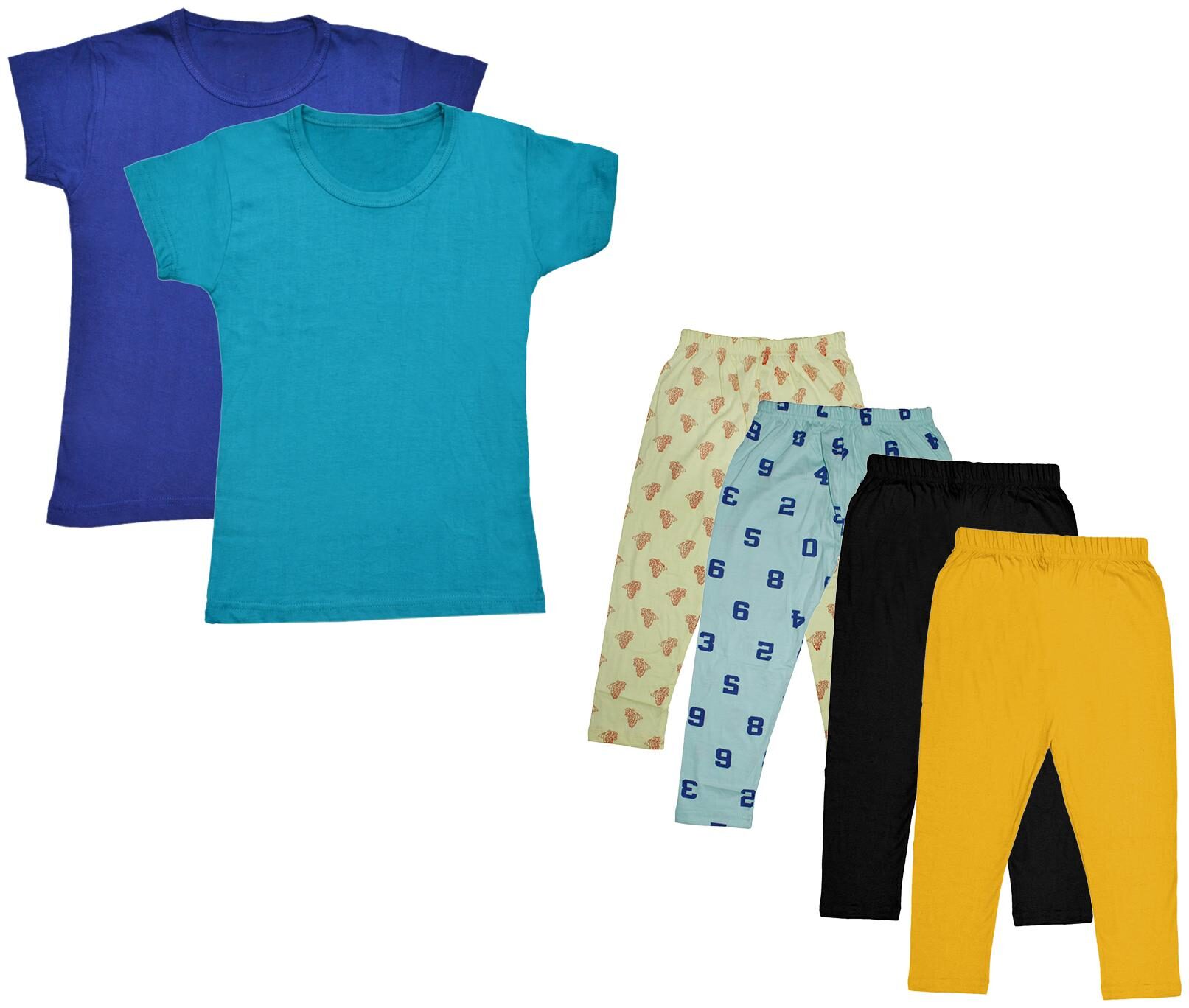 

Kavya Girl Cotton Top Bottom Set - Multi