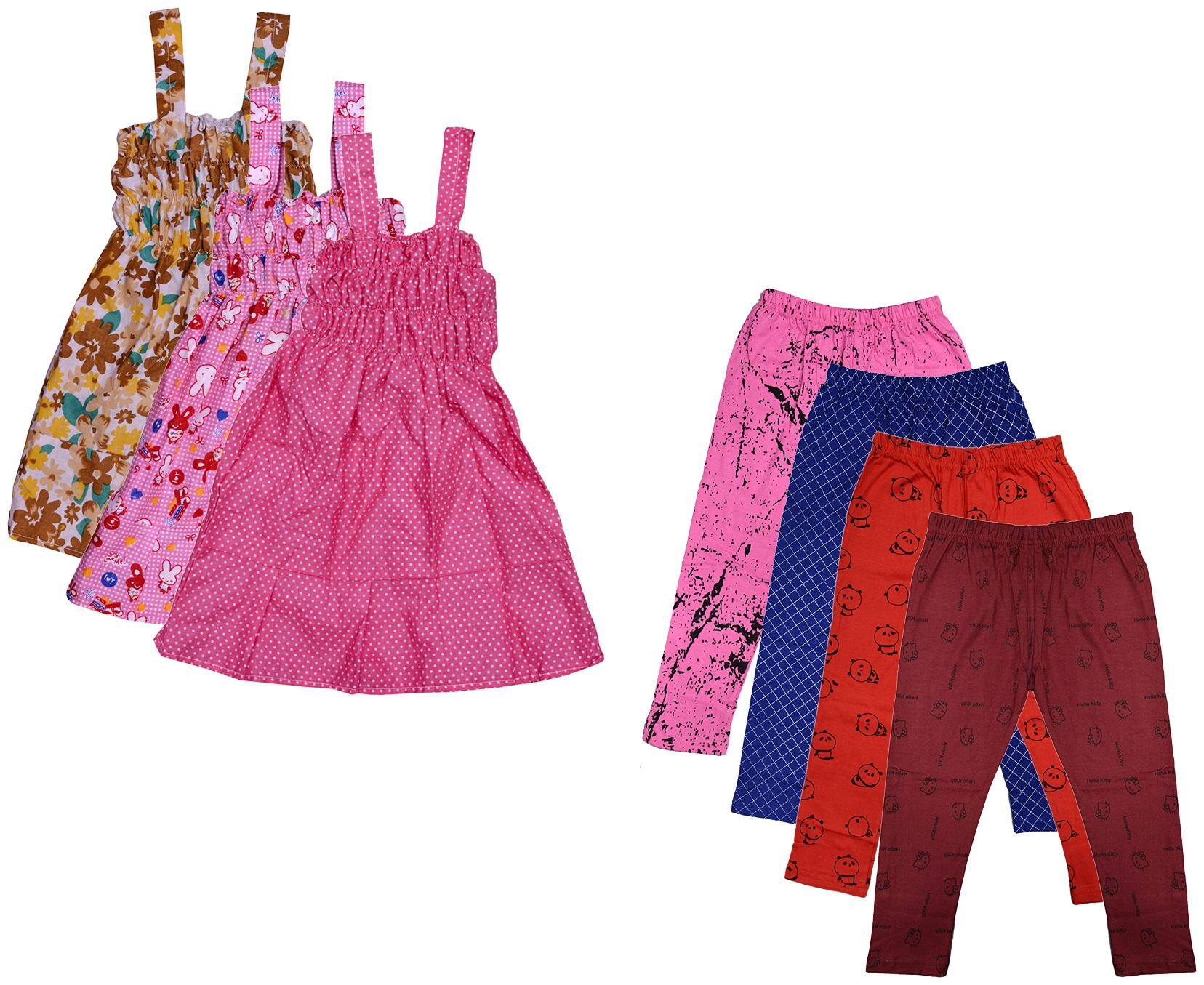 

Kavya Girl Cotton Top Bottom Set - Multi