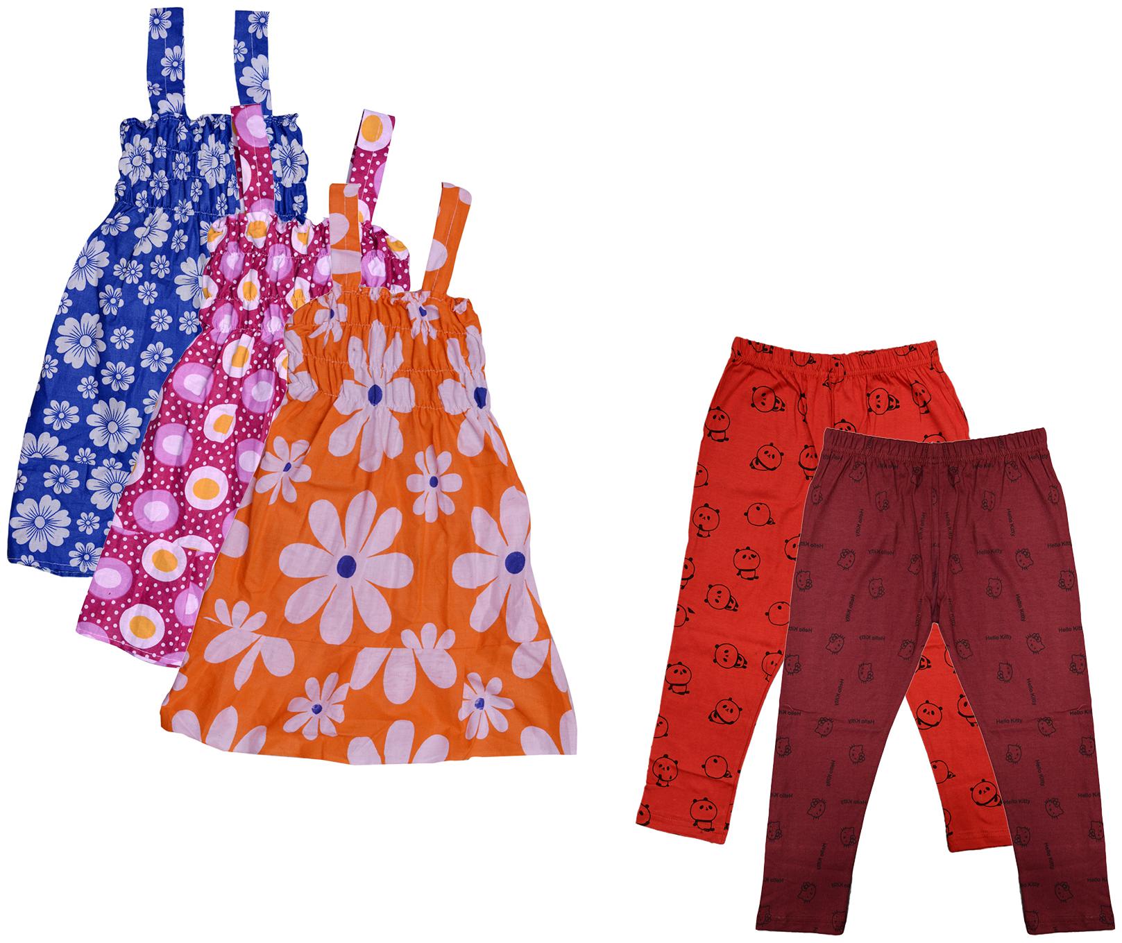 

Kavya Girl Cotton Top Bottom Set - Multi