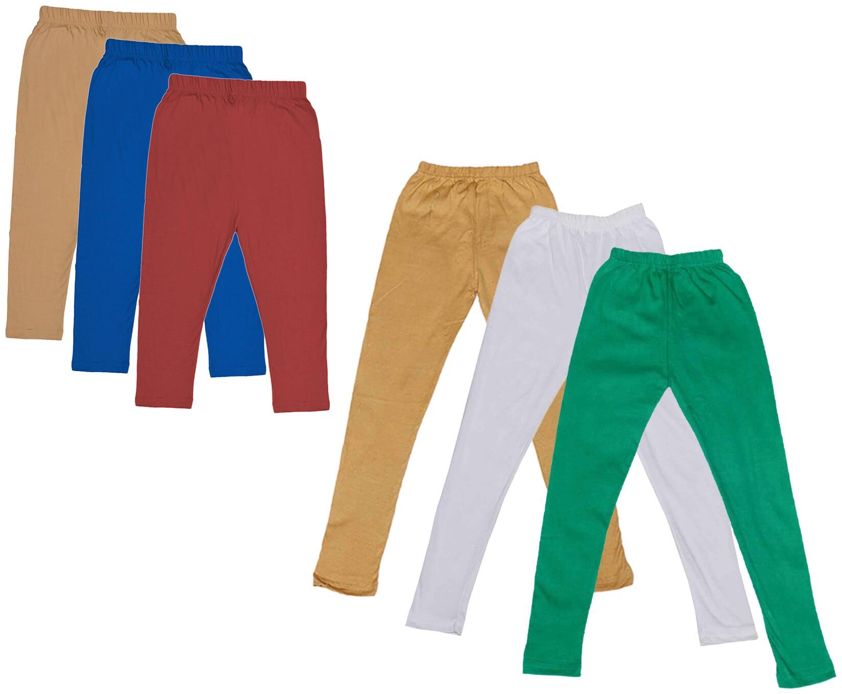 

Kavya Girl Cotton Solid Capri - Multi