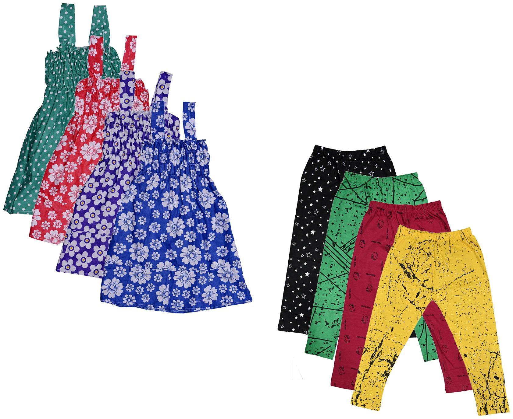 

Kavya Girl Cotton Top Bottom Set - Multi