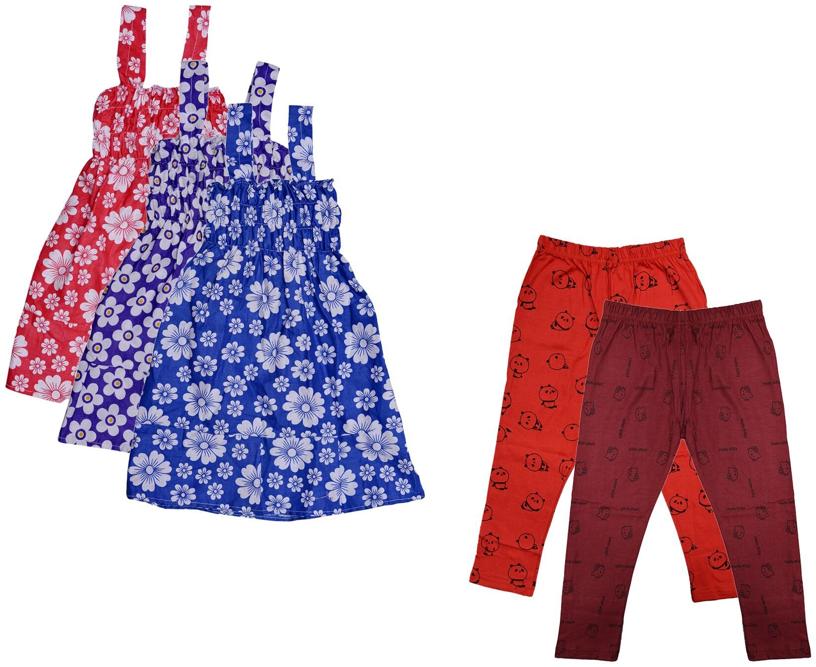 

Kavya Girl Cotton Top Bottom Set - Multi