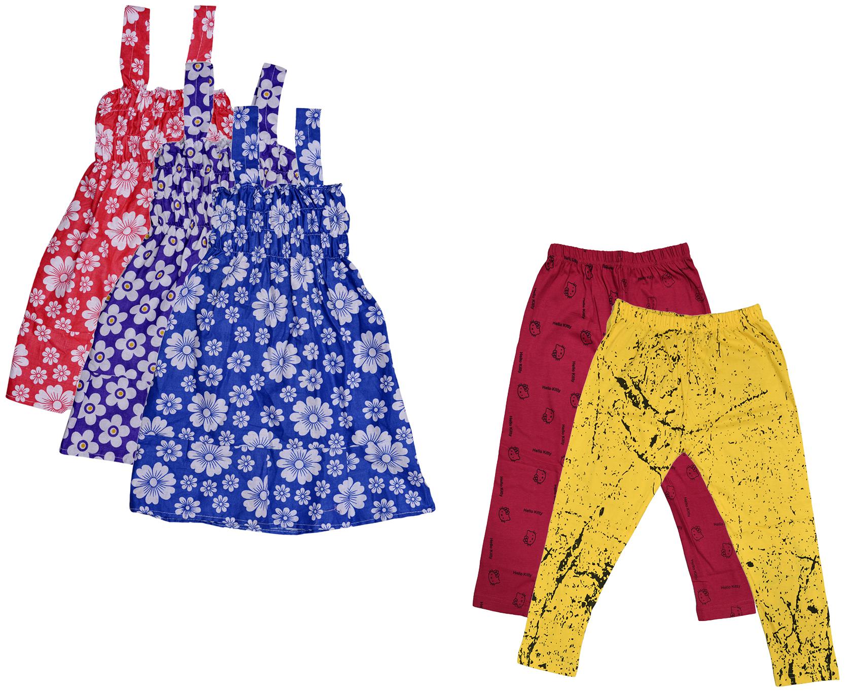 

Kavya Girl Cotton Top Bottom Set - Multi