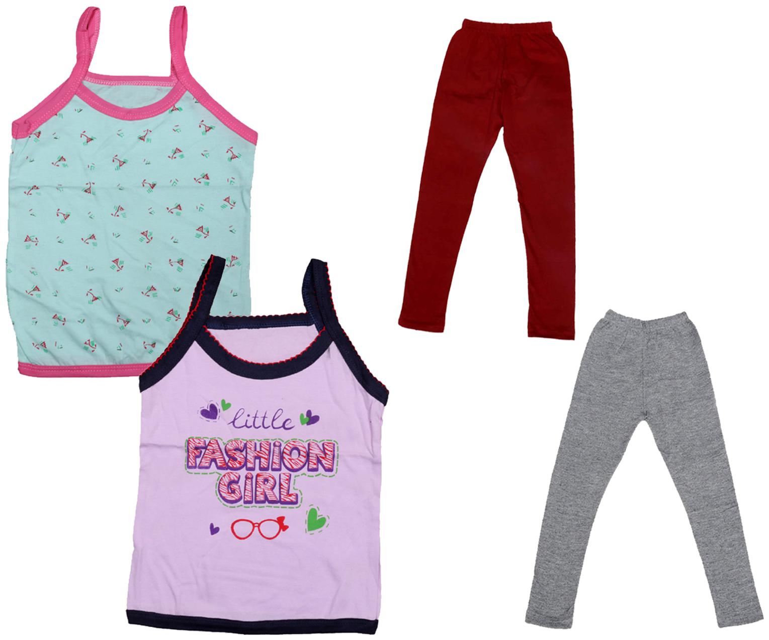

Kavya Girl Cotton Top Bottom Set - Multi