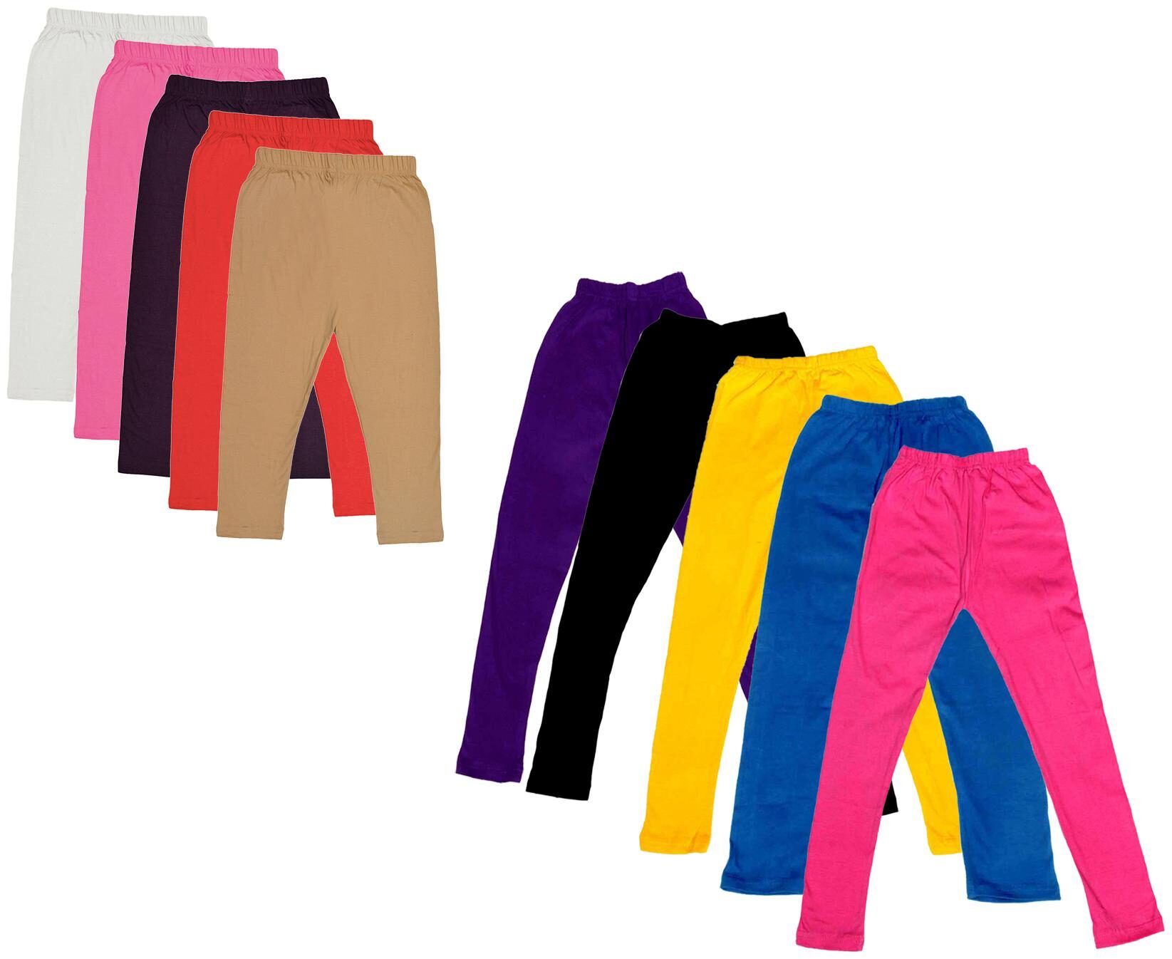 

Kavya Girl Cotton Solid Capri - Multi