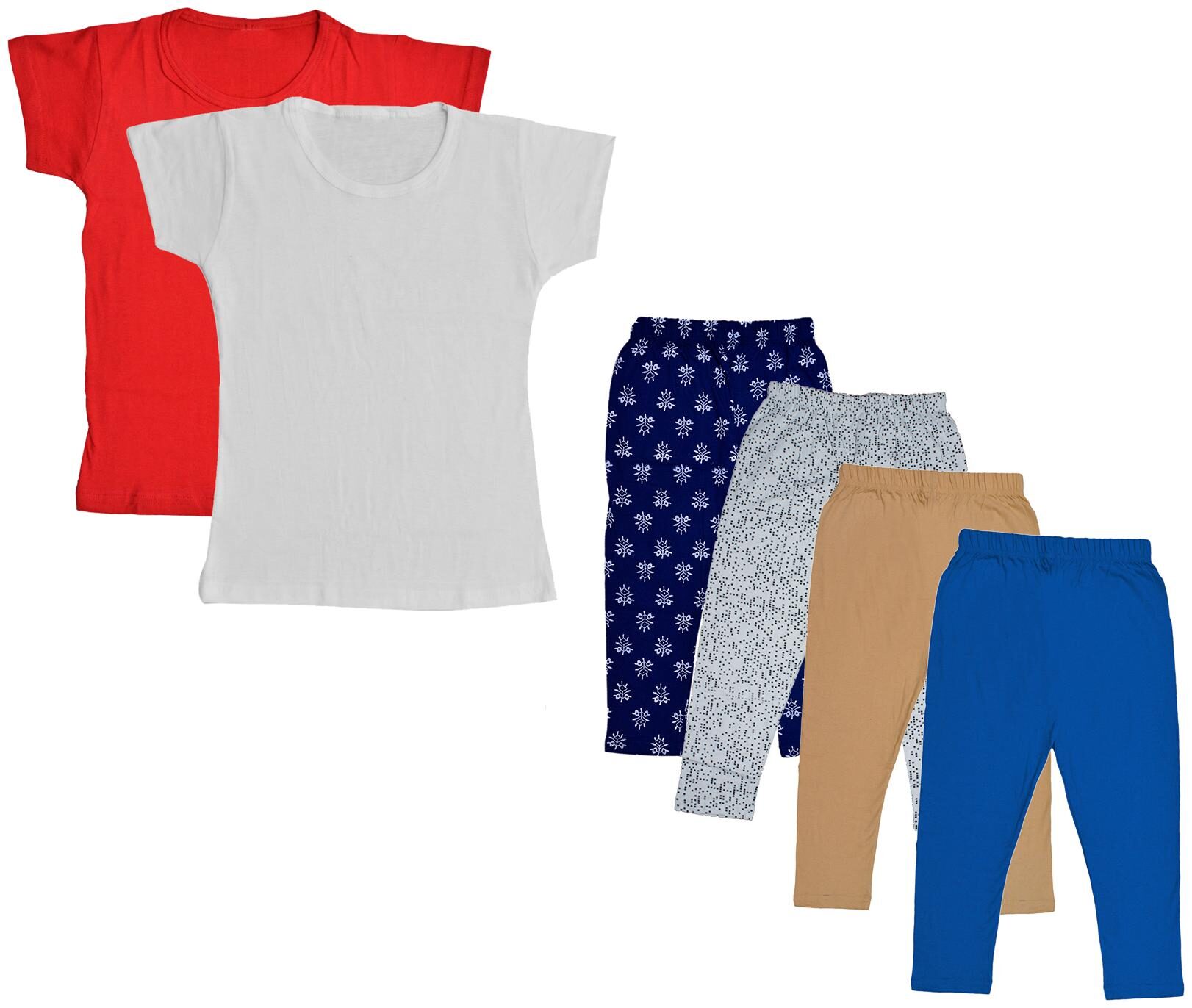 

Kavya Girl Cotton Top Bottom Set - Multi