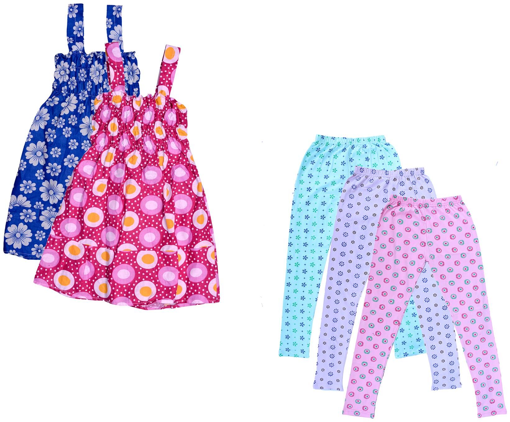 

Kavya Girl Cotton Top Bottom Set - Multi