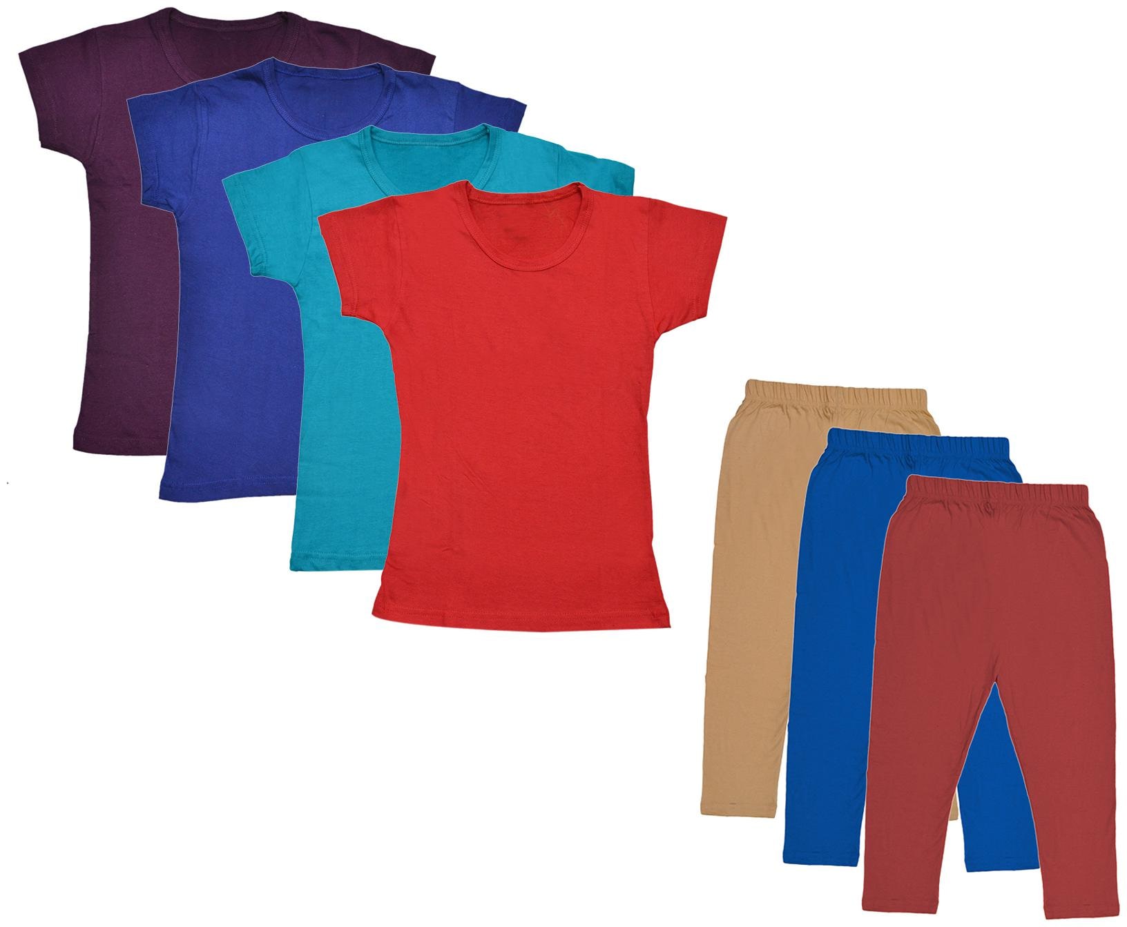 

Kavya Girl Cotton Top Bottom Set - Multi