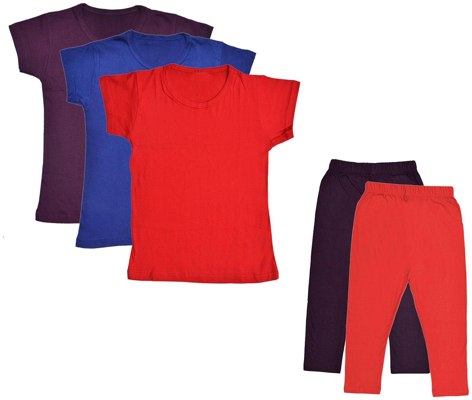 

Kavya Girl Cotton Top Bottom Set - Multi