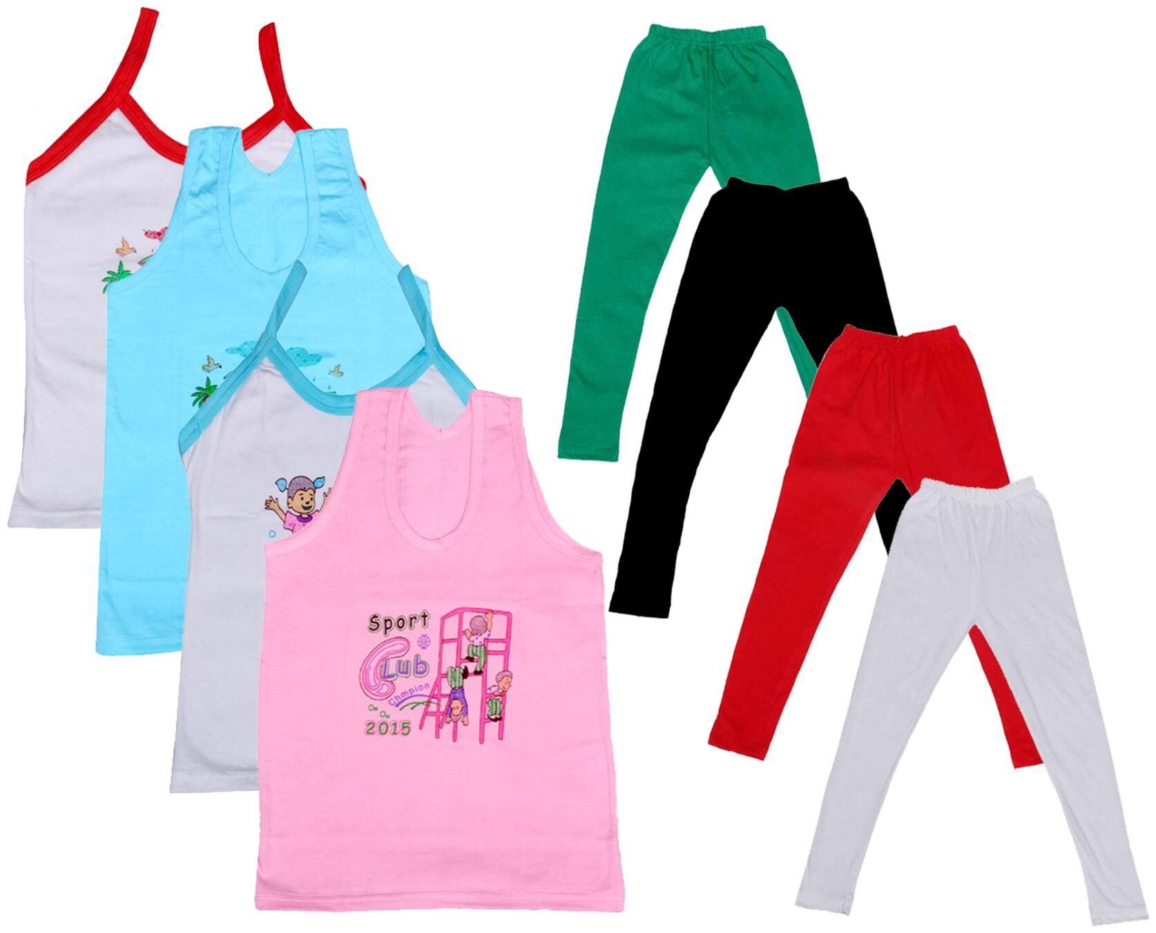 

Kavya Girl Cotton Top Bottom Set - Multi