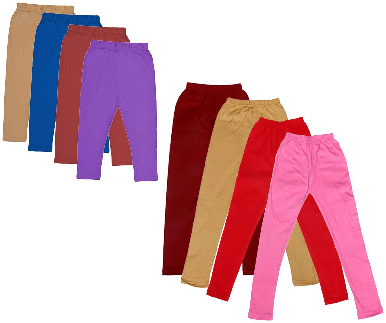 

Kavya Girl Cotton Solid Capri - Multi