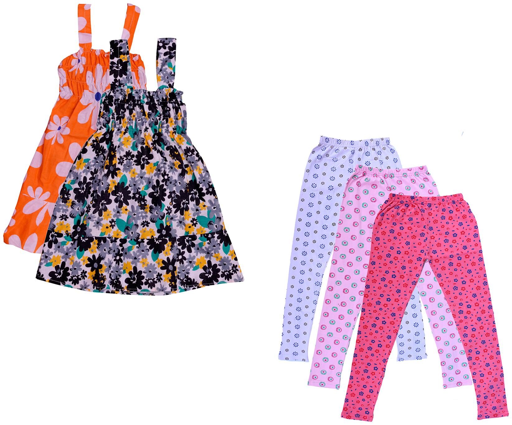 

Kavya Girl Cotton Top Bottom Set - Multi