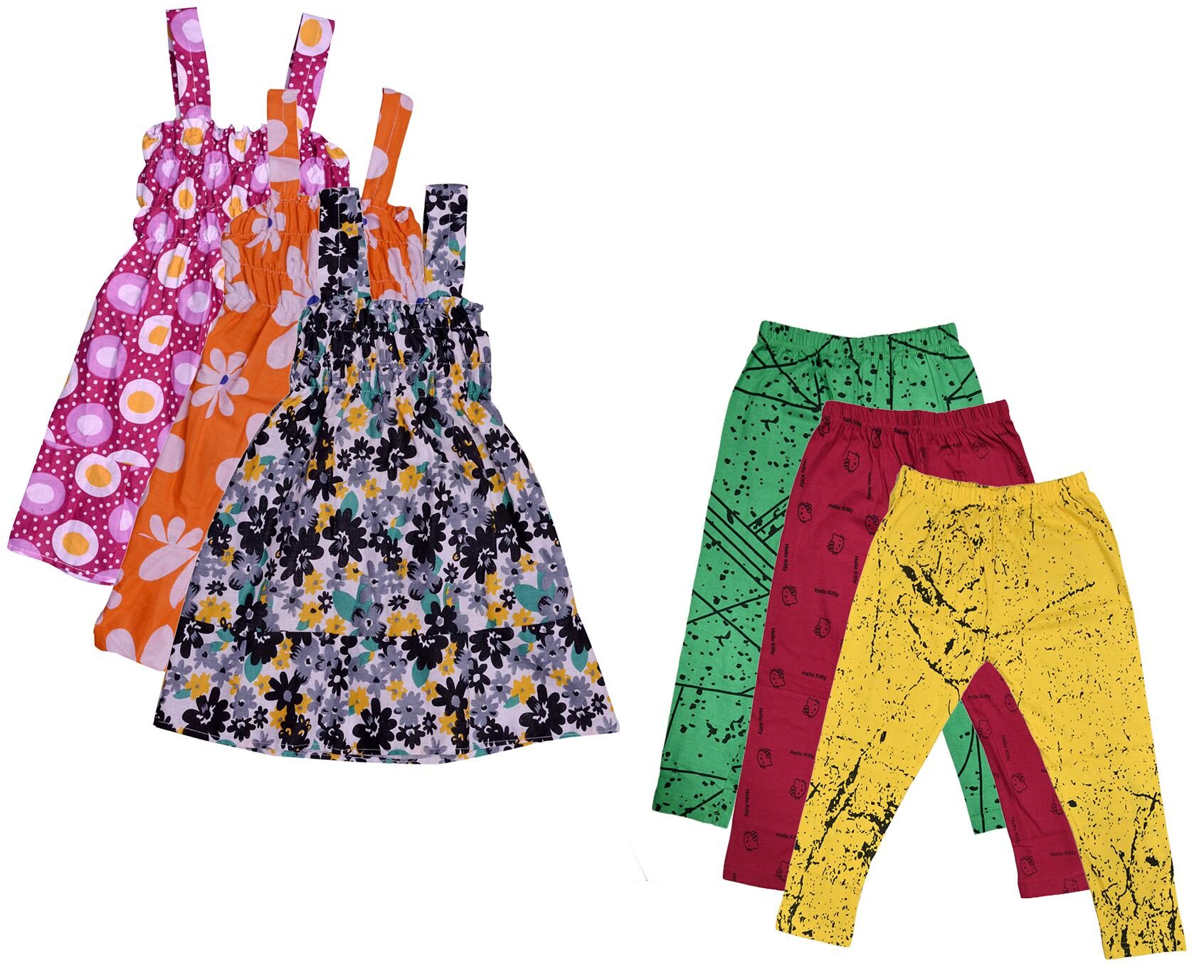 

Kavya Girl Cotton Top Bottom Set - Multi