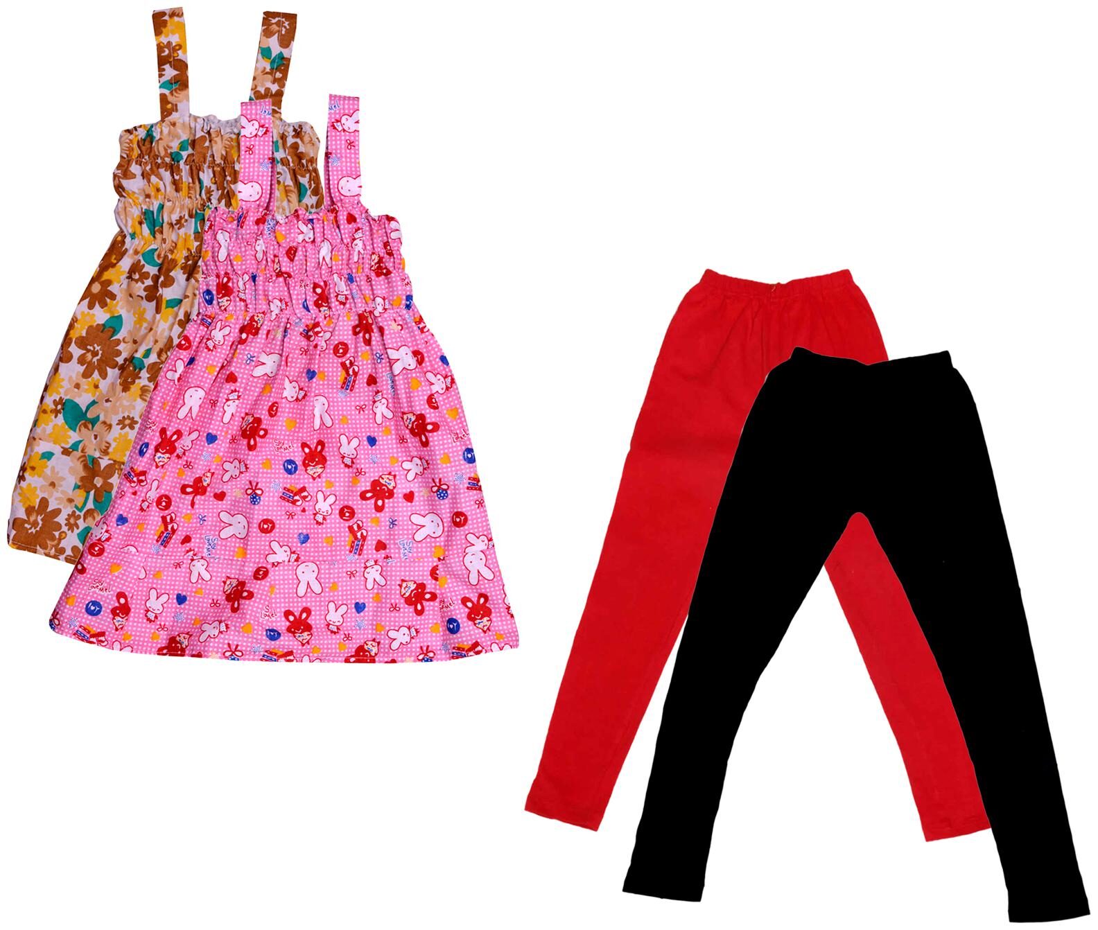 

Kavya Girl Cotton Top Bottom Set - Multi