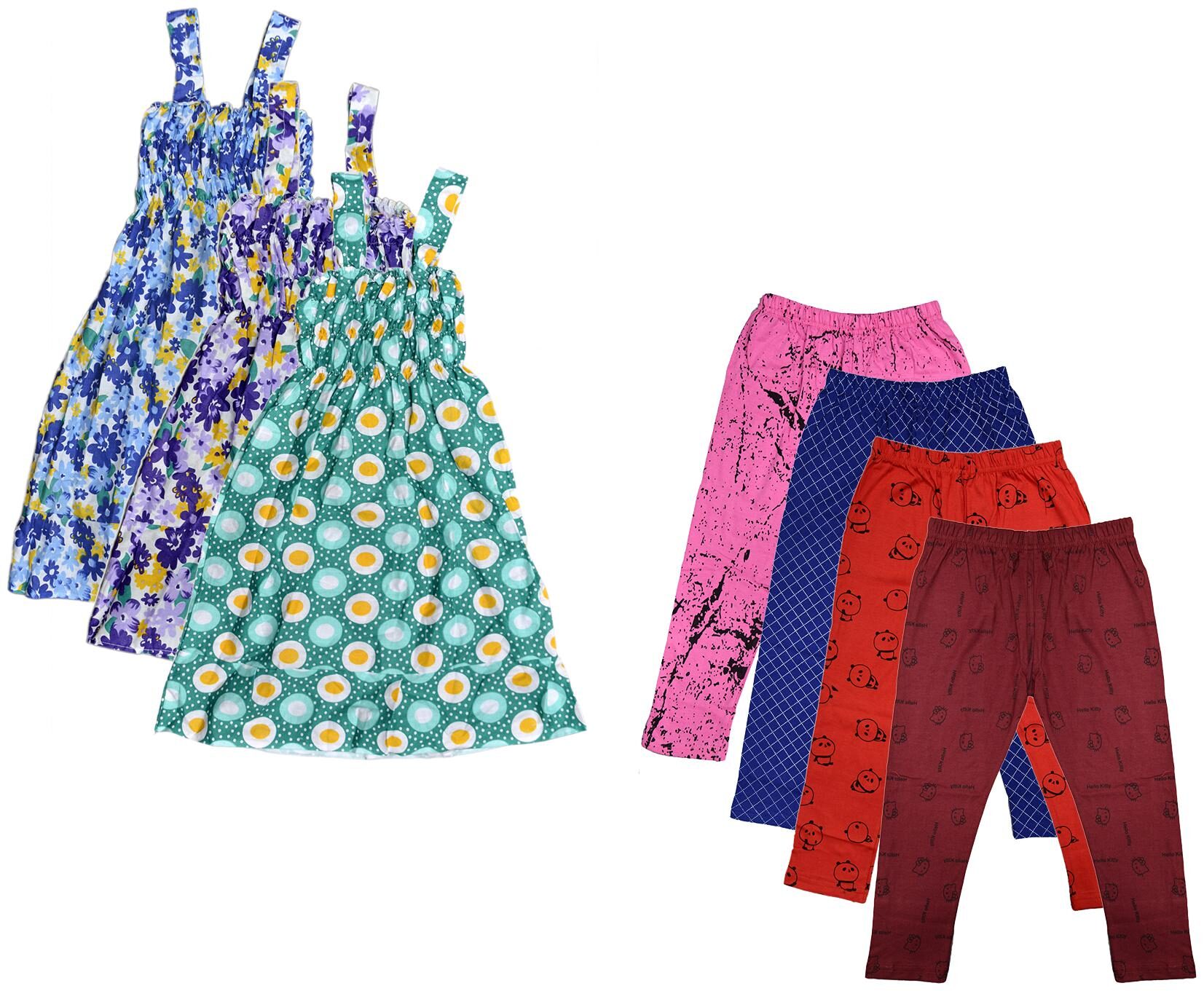 

Kavya Girl Cotton Top Bottom Set - Multi