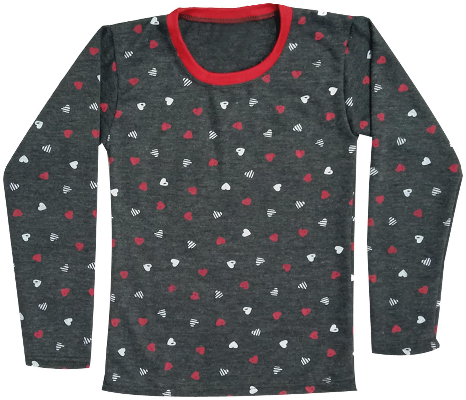 

Kavya Girl Wool Printed T shirt - Grey