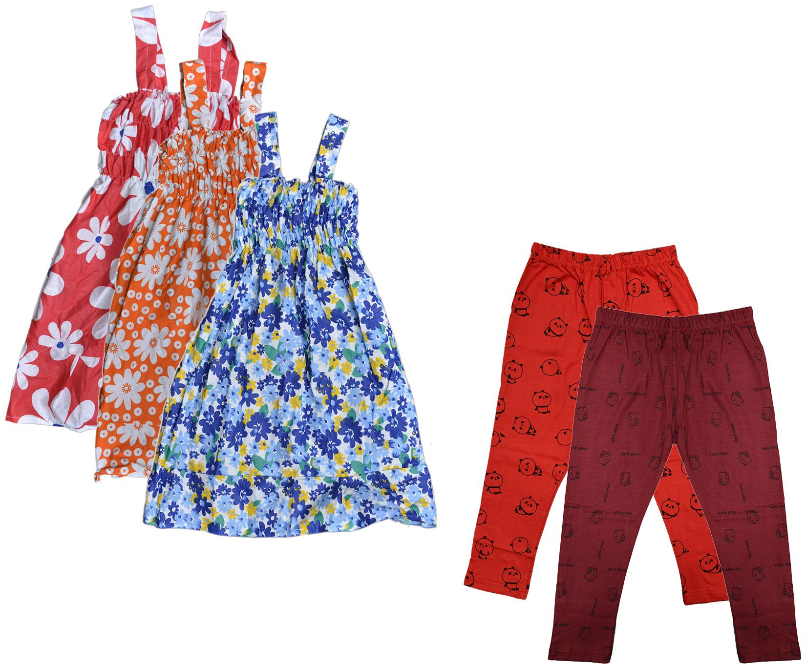 

Kavya Girl Cotton Top Bottom Set - Multi
