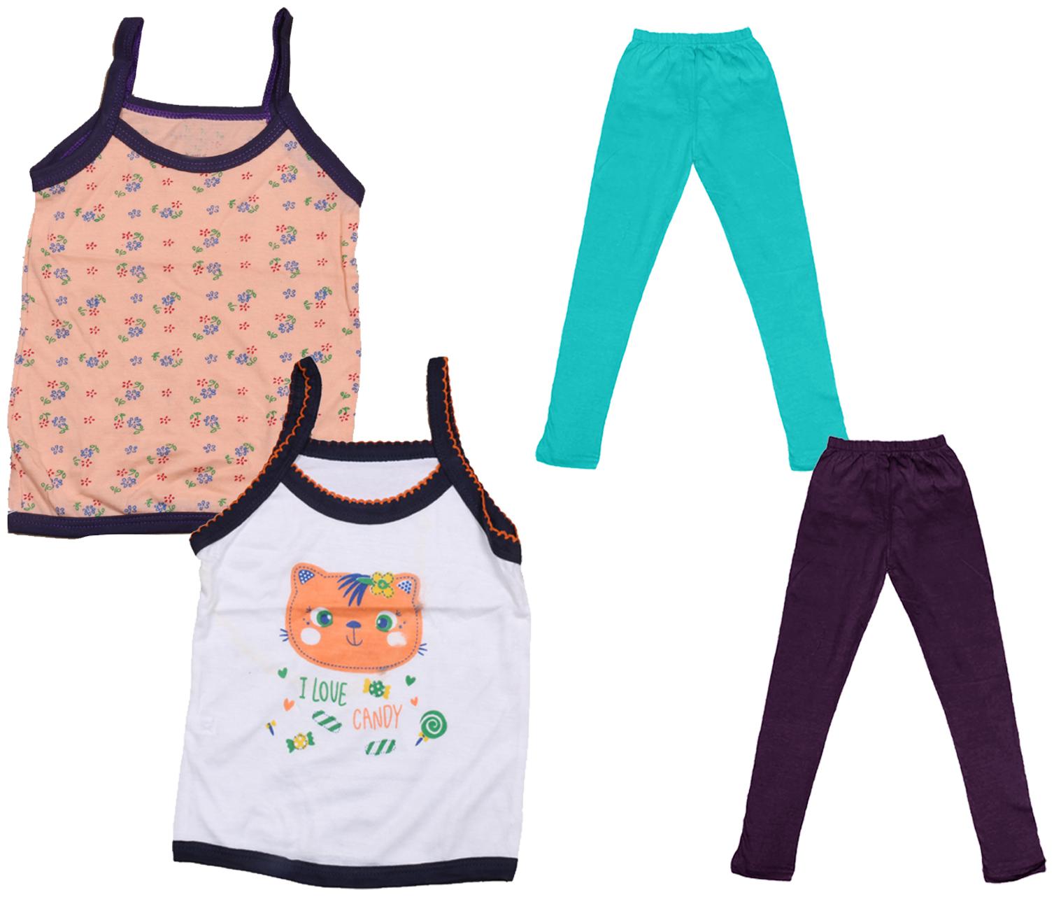 

Kavya Girl Cotton Top Bottom Set - Multi
