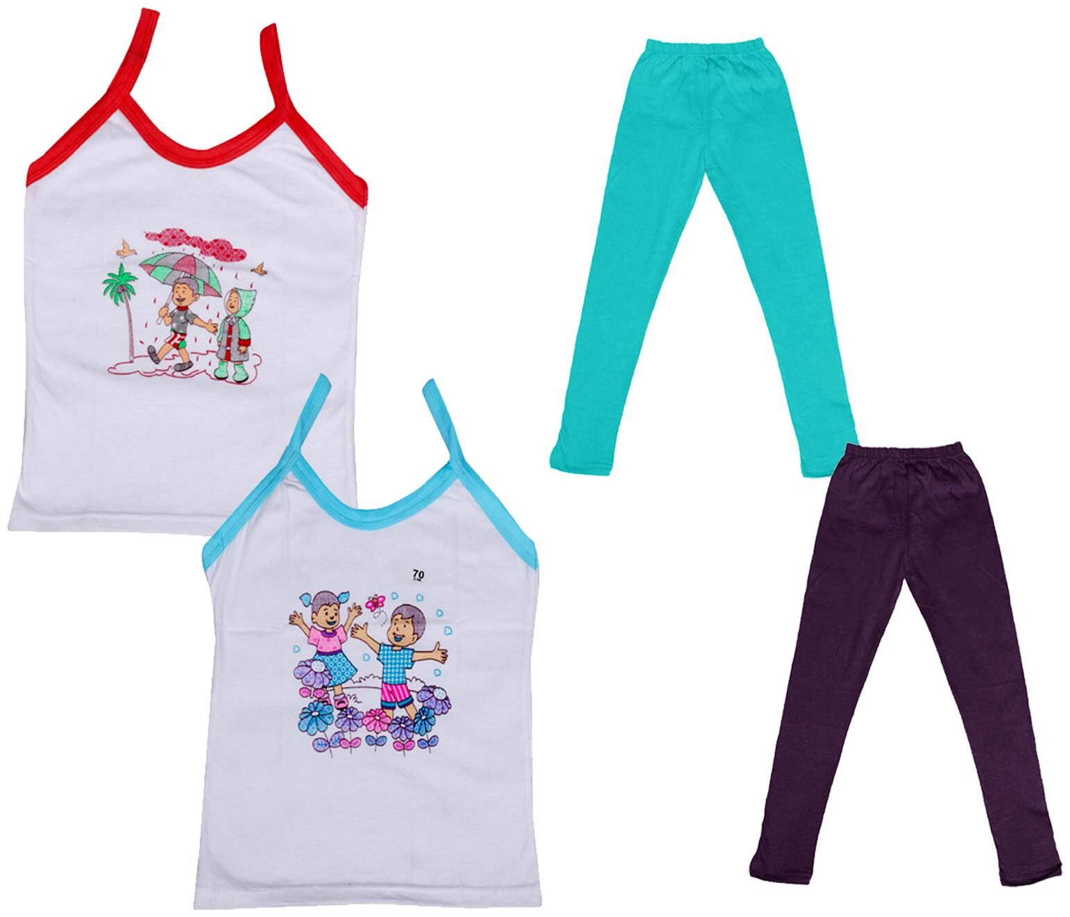 

Kavya Girl Cotton Top Bottom Set - Multi