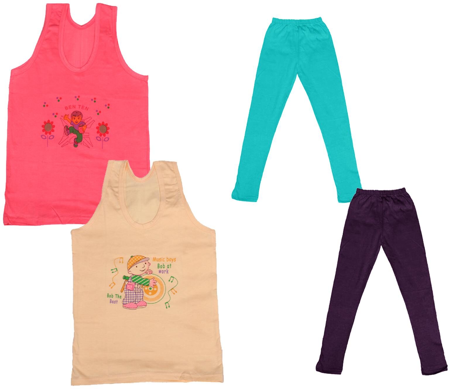 

Kavya Girl Cotton Top Bottom Set - Multi