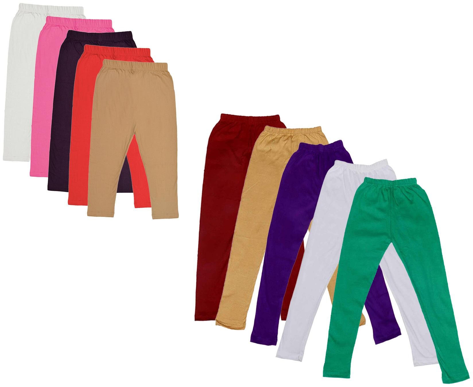 

Kavya Girl Cotton Solid Capri - Multi