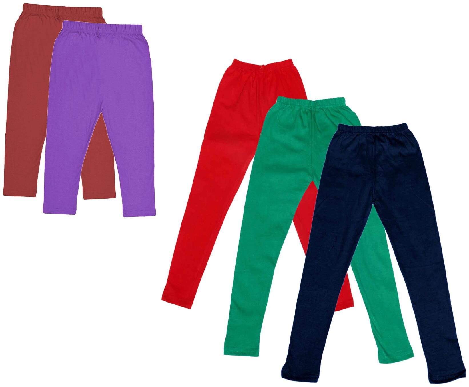 

Kavya Girl Cotton Solid Capri - Multi