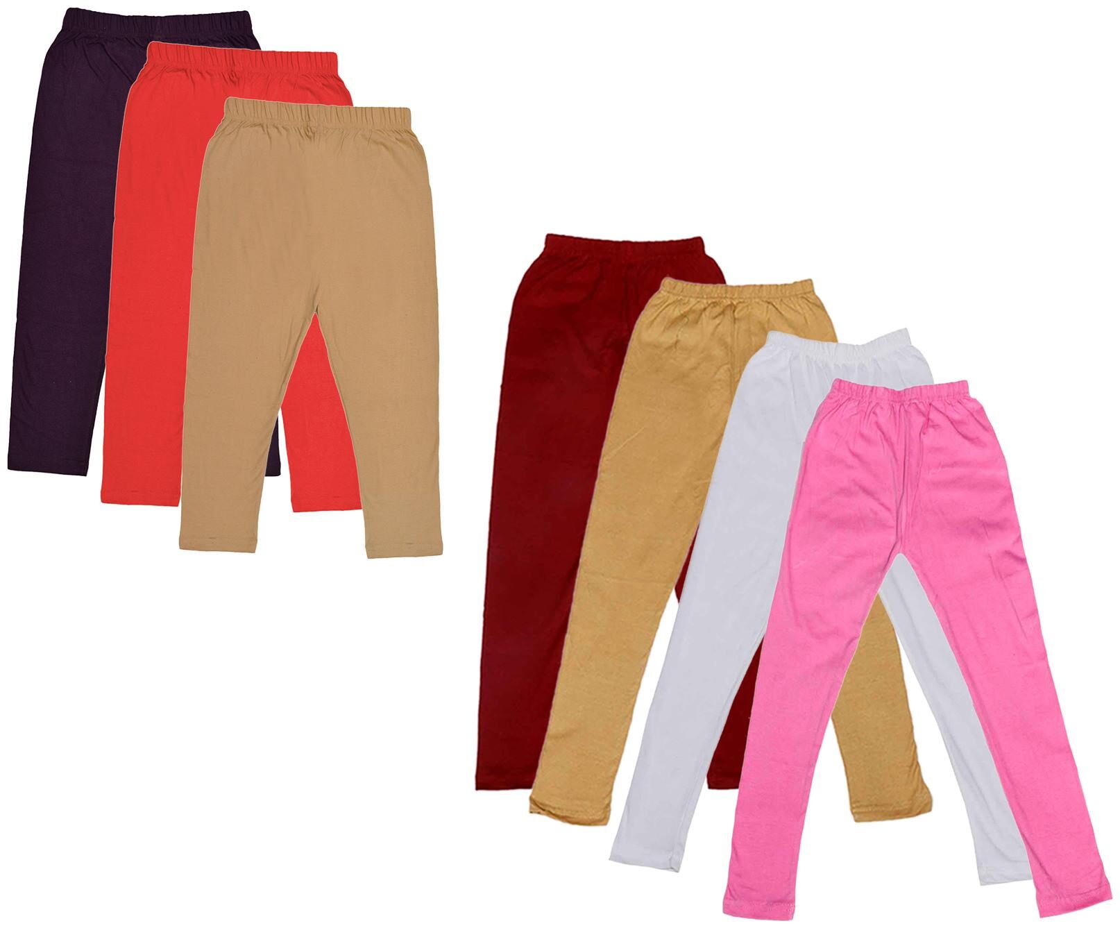 

Kavya Girl Cotton Solid Capri - Multi
