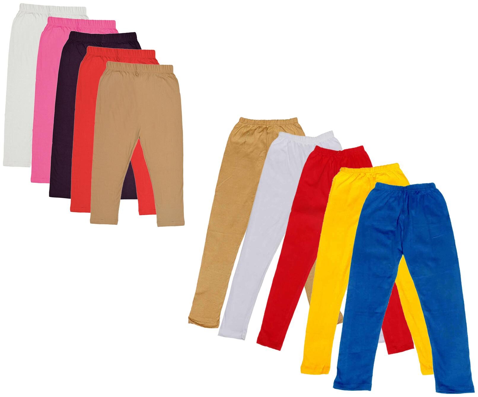 

Kavya Girl Cotton Solid Capri - Multi