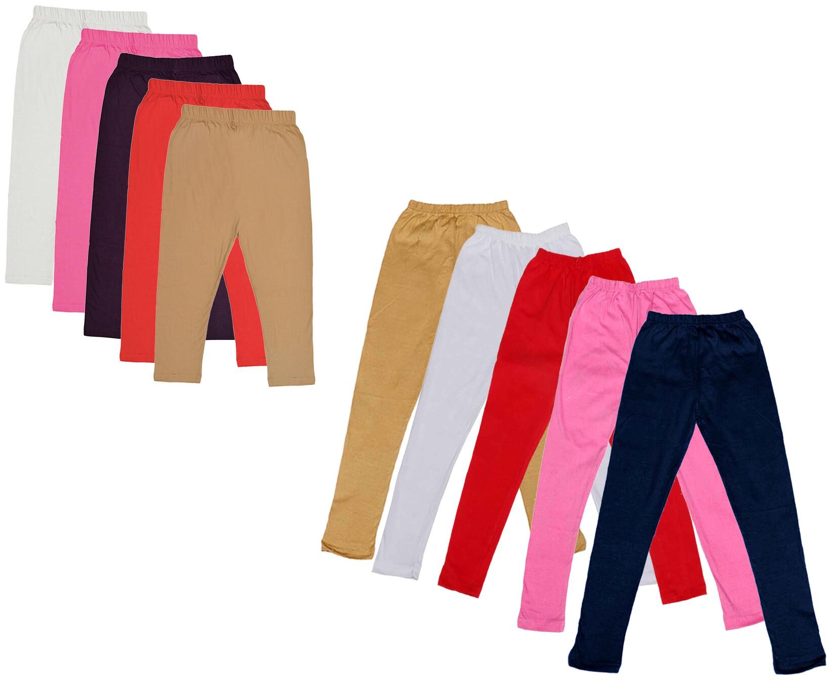 

Kavya Girl Cotton Solid Capri - Multi