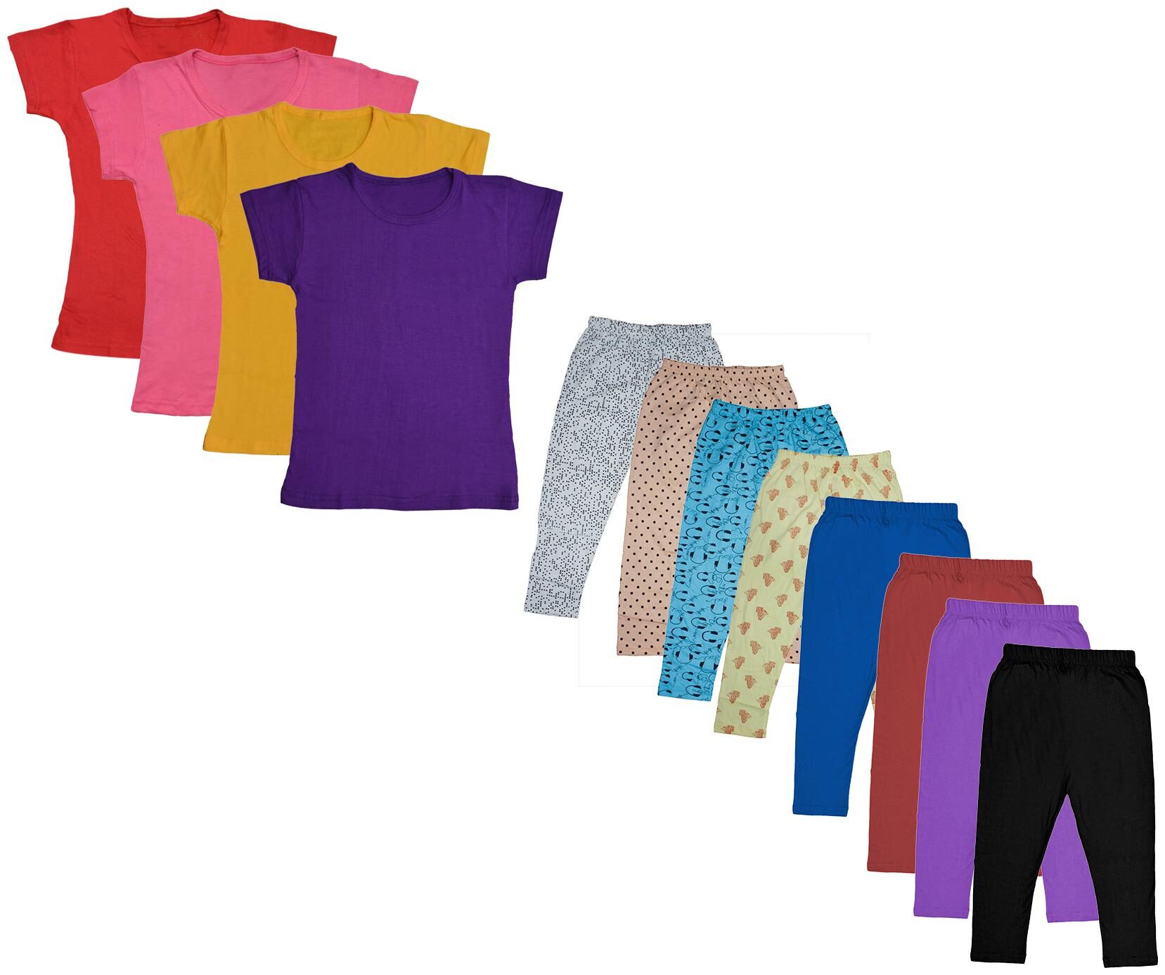 

Kavya Girl Cotton Top Bottom Set - Multi