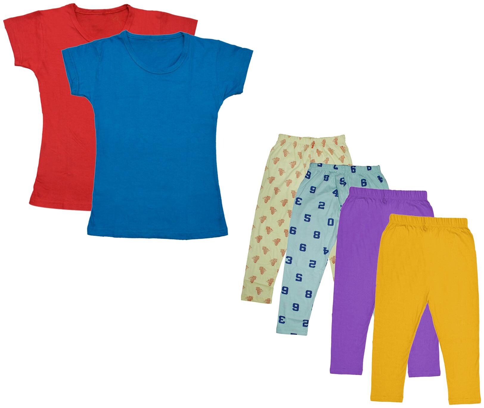 

Kavya Girl Cotton Top Bottom Set - Multi