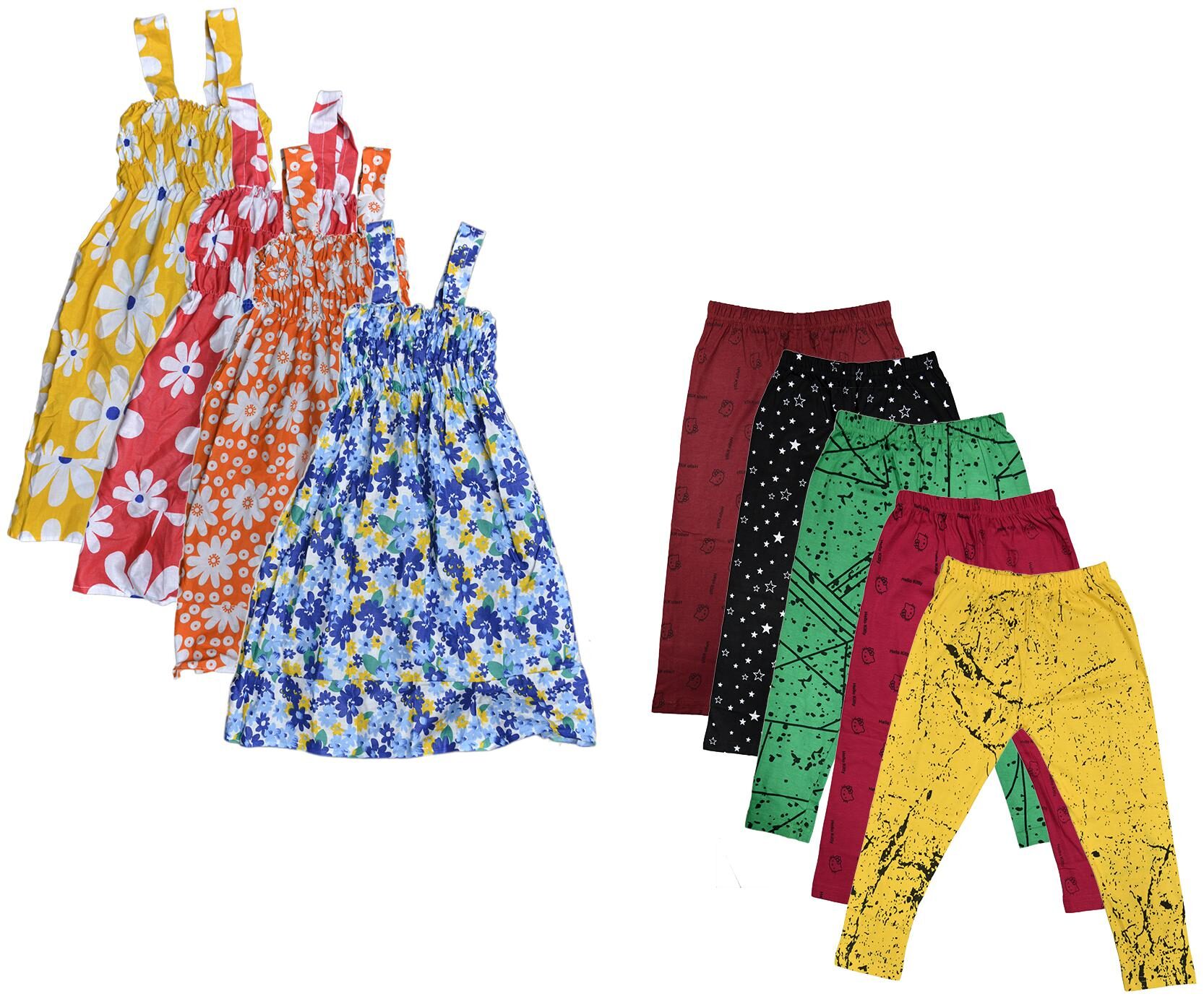 

Kavya Girl Cotton Top Bottom Set - Multi