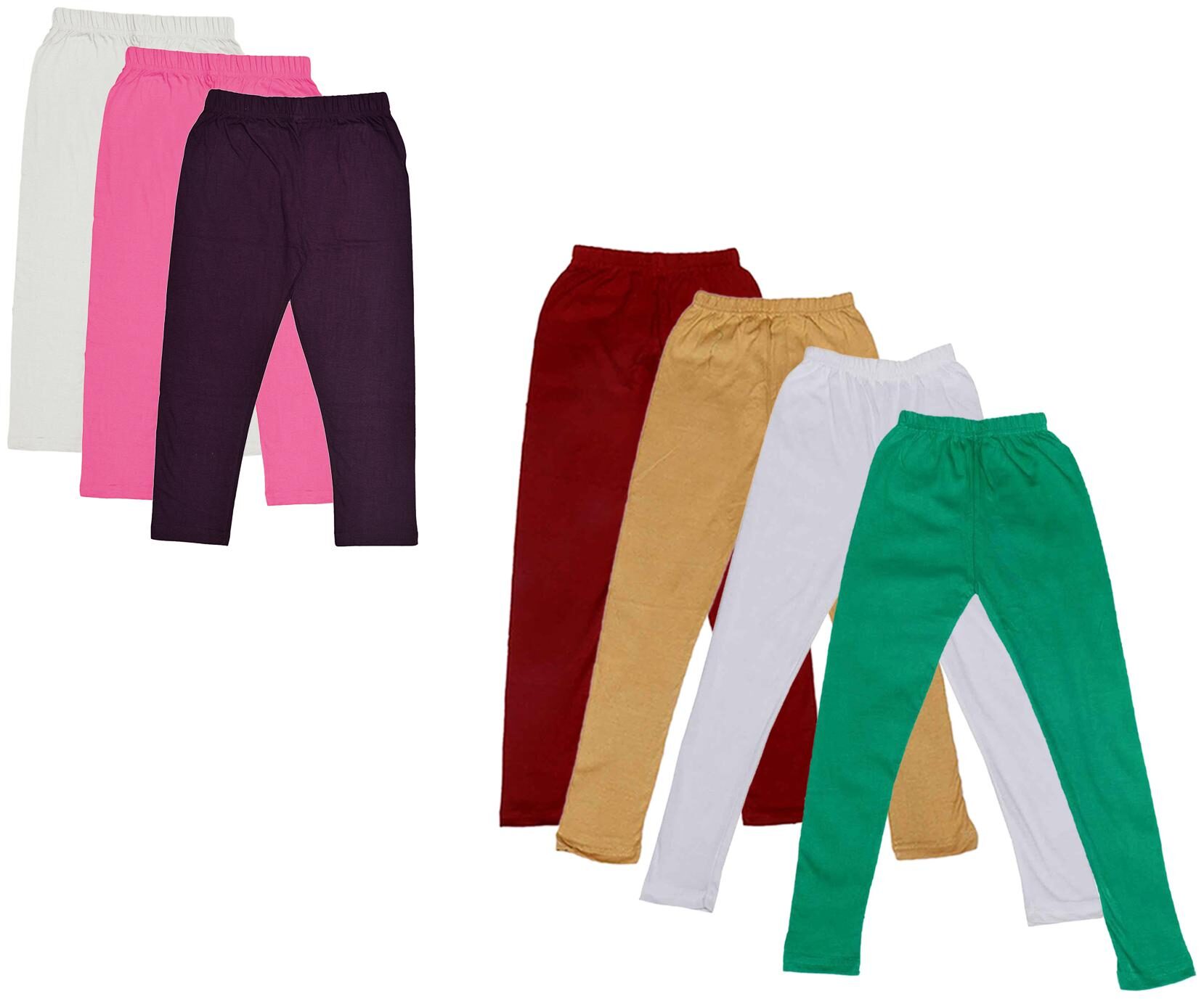 

Kavya Girl Cotton Solid Capri - Multi
