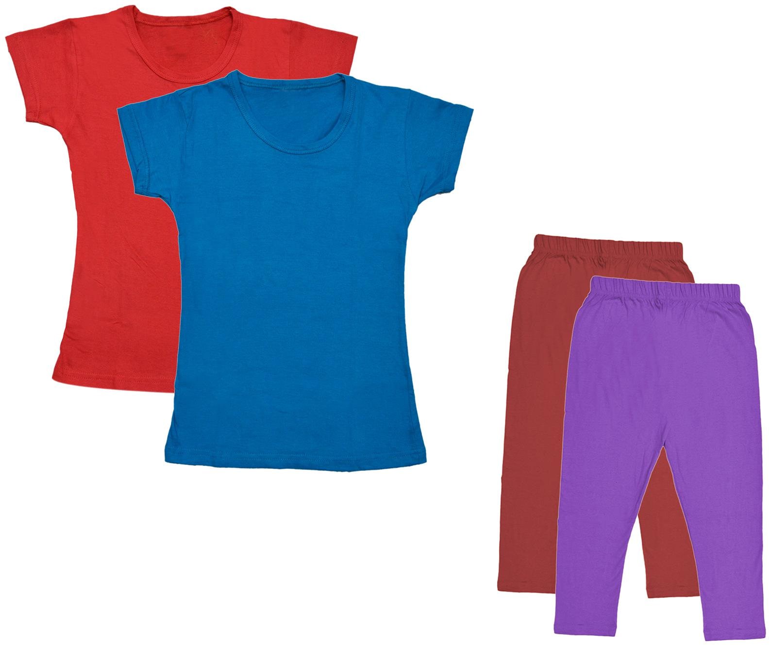 

Kavya Girl Cotton Top Bottom Set - Multi