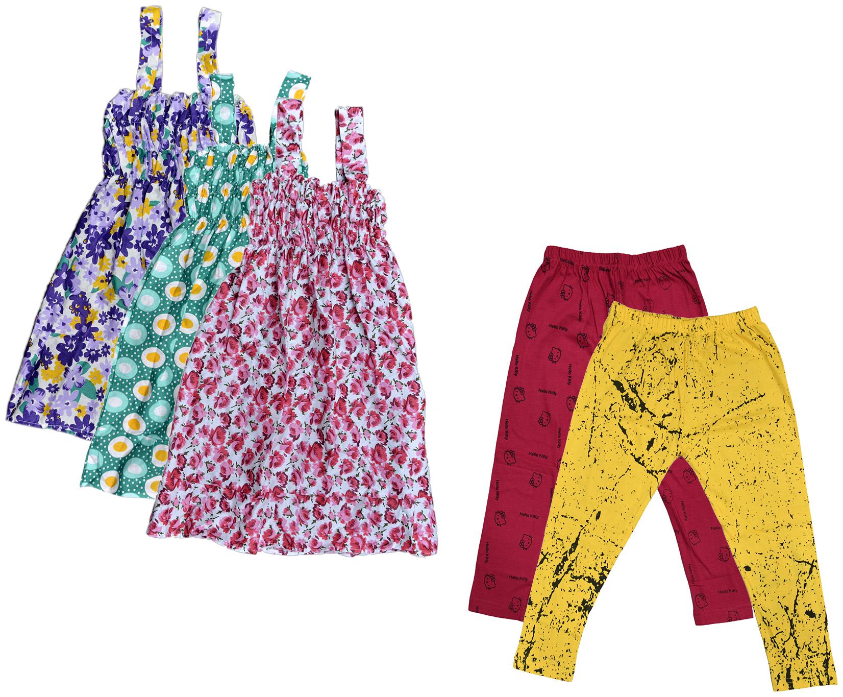 

Kavya Girl Cotton Top Bottom Set - Multi