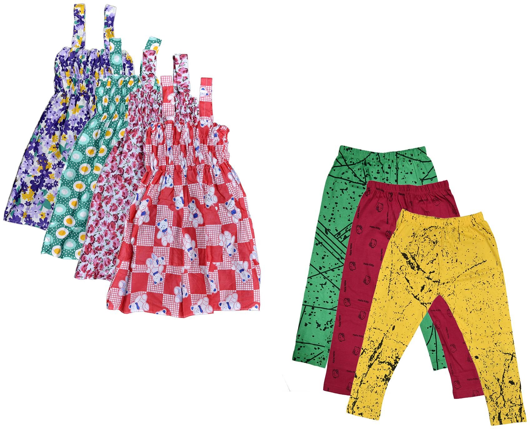 

Kavya Girl Cotton Top Bottom Set - Multi