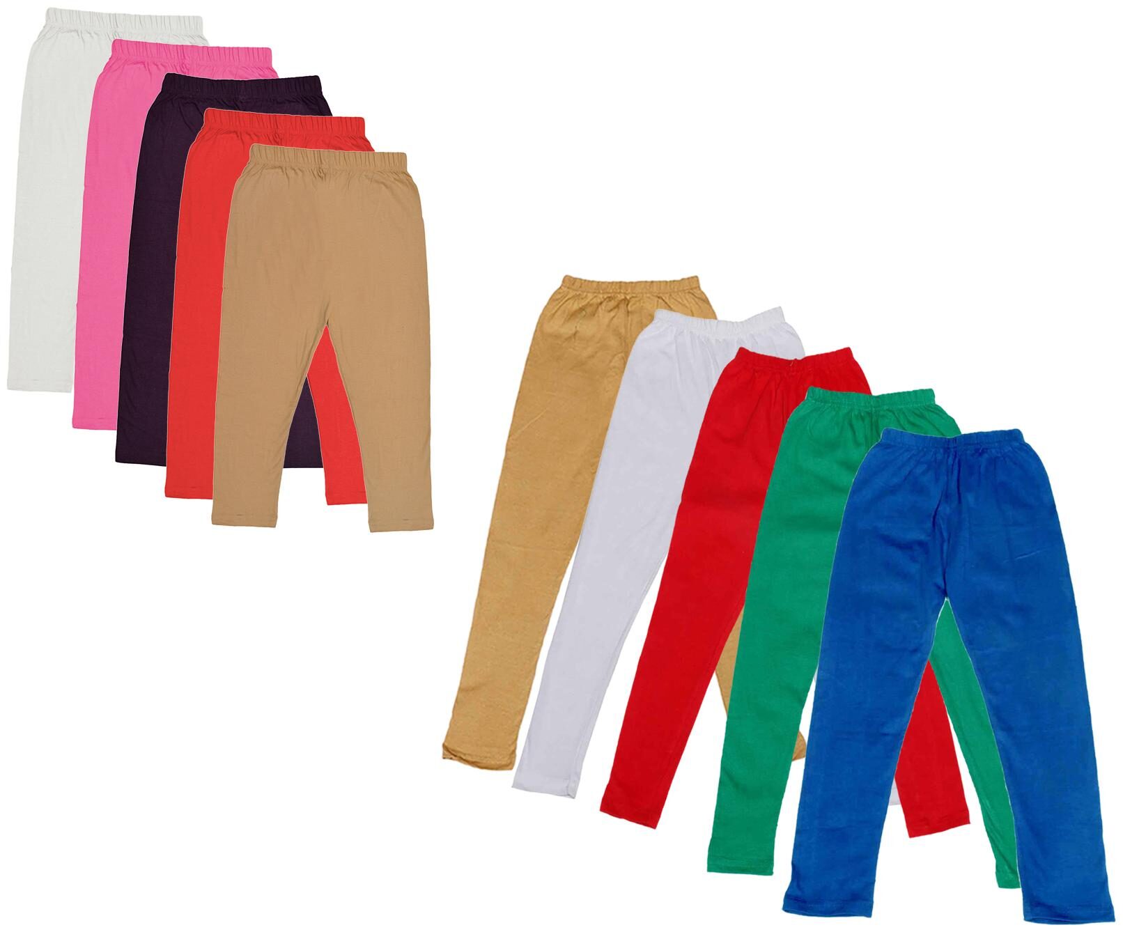 

Kavya Girl Cotton Solid Capri - Multi