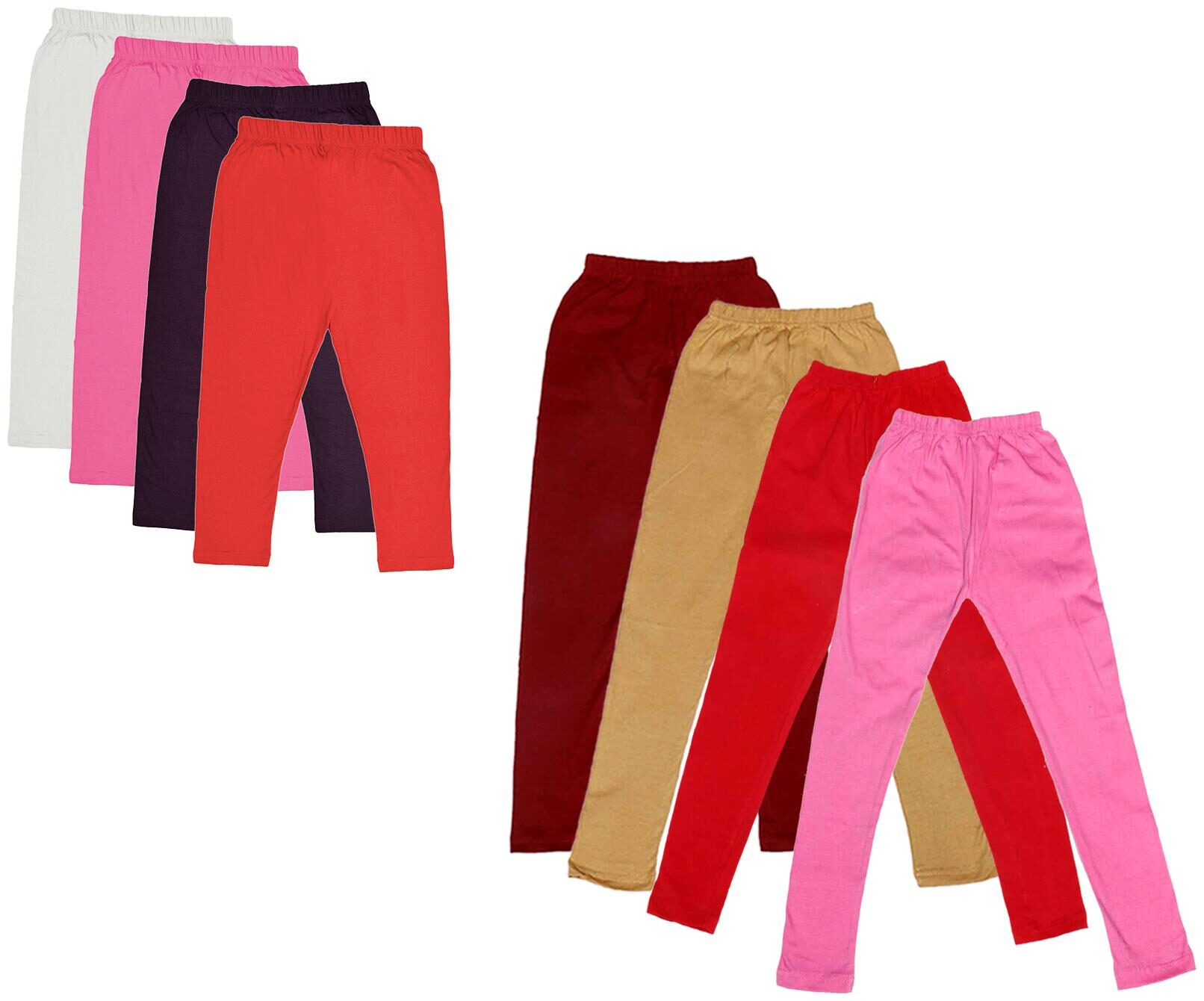 

Kavya Girl Cotton Solid Capri - Multi
