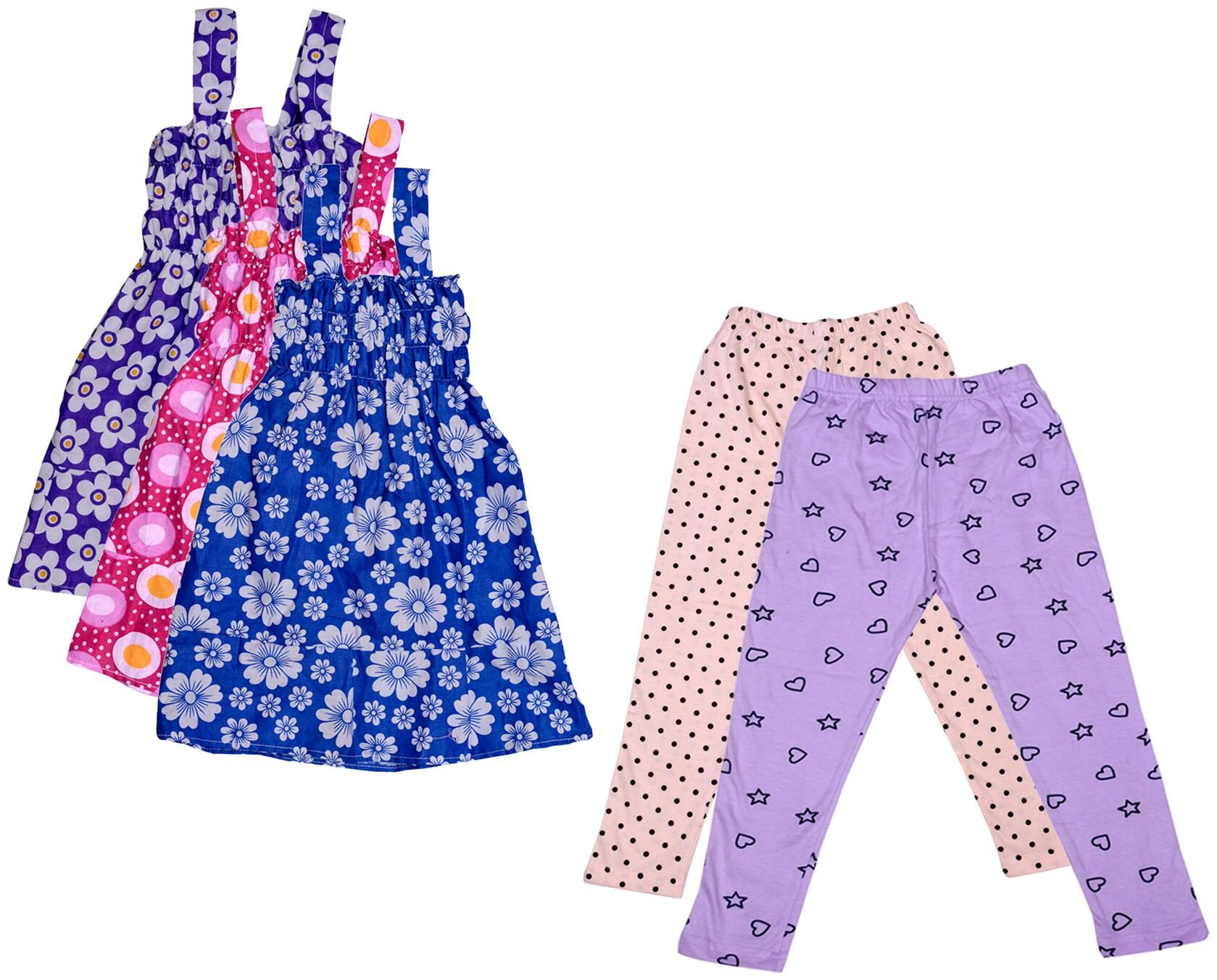 

Kavya Girl Cotton Top Bottom Set - Multi