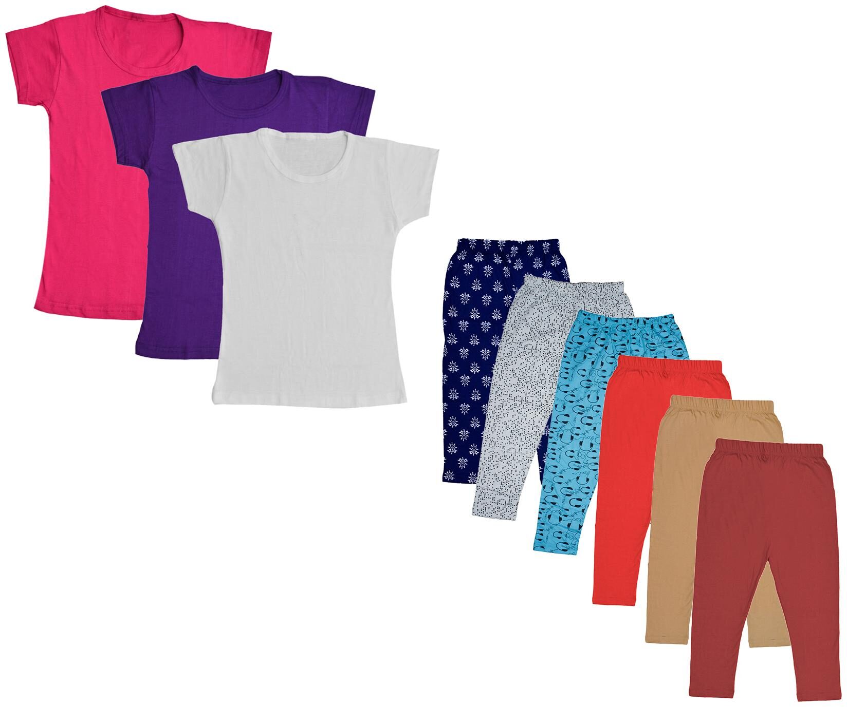 

Kavya Girl Cotton Top Bottom Set - Multi