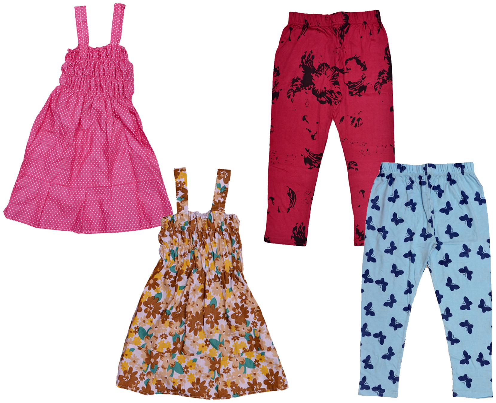 

Kavya Girl Cotton Top Bottom Set - Multi