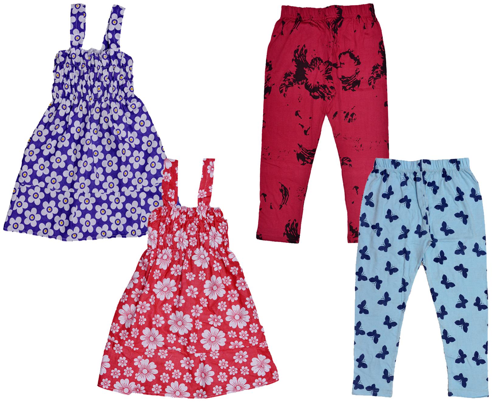 

Kavya Girl Cotton Top Bottom Set - Multi