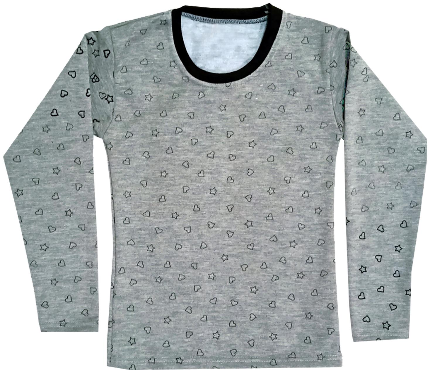 

Kavya Girl Wool Printed T shirt - Grey