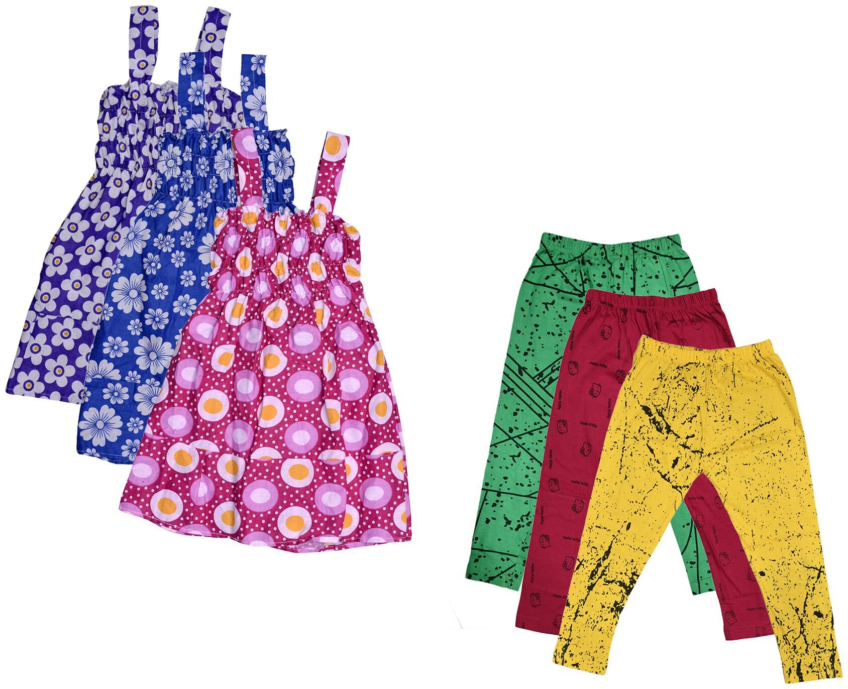 

Kavya Girl Cotton Top Bottom Set - Multi