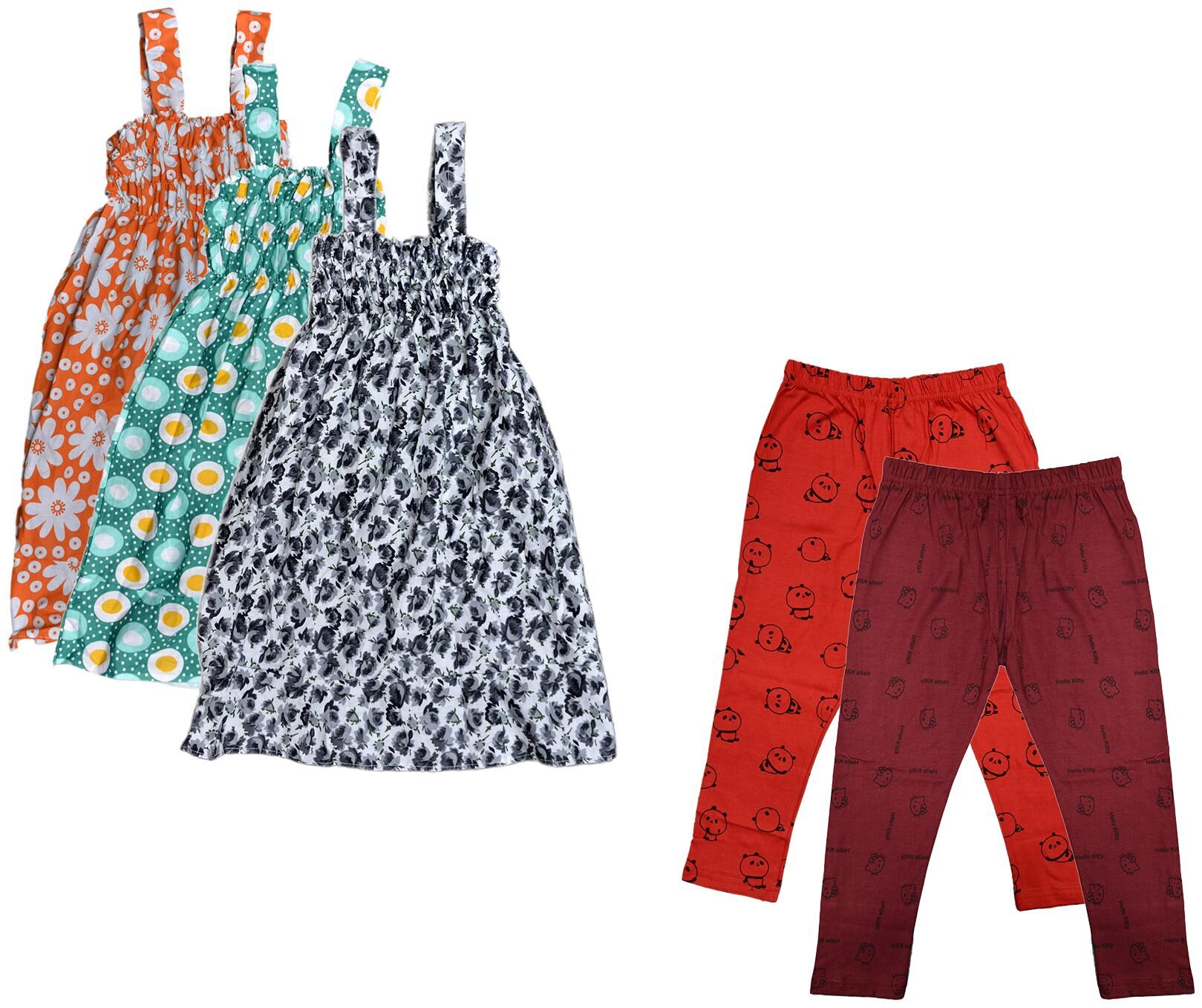 

Kavya Girl Cotton Top Bottom Set - Multi