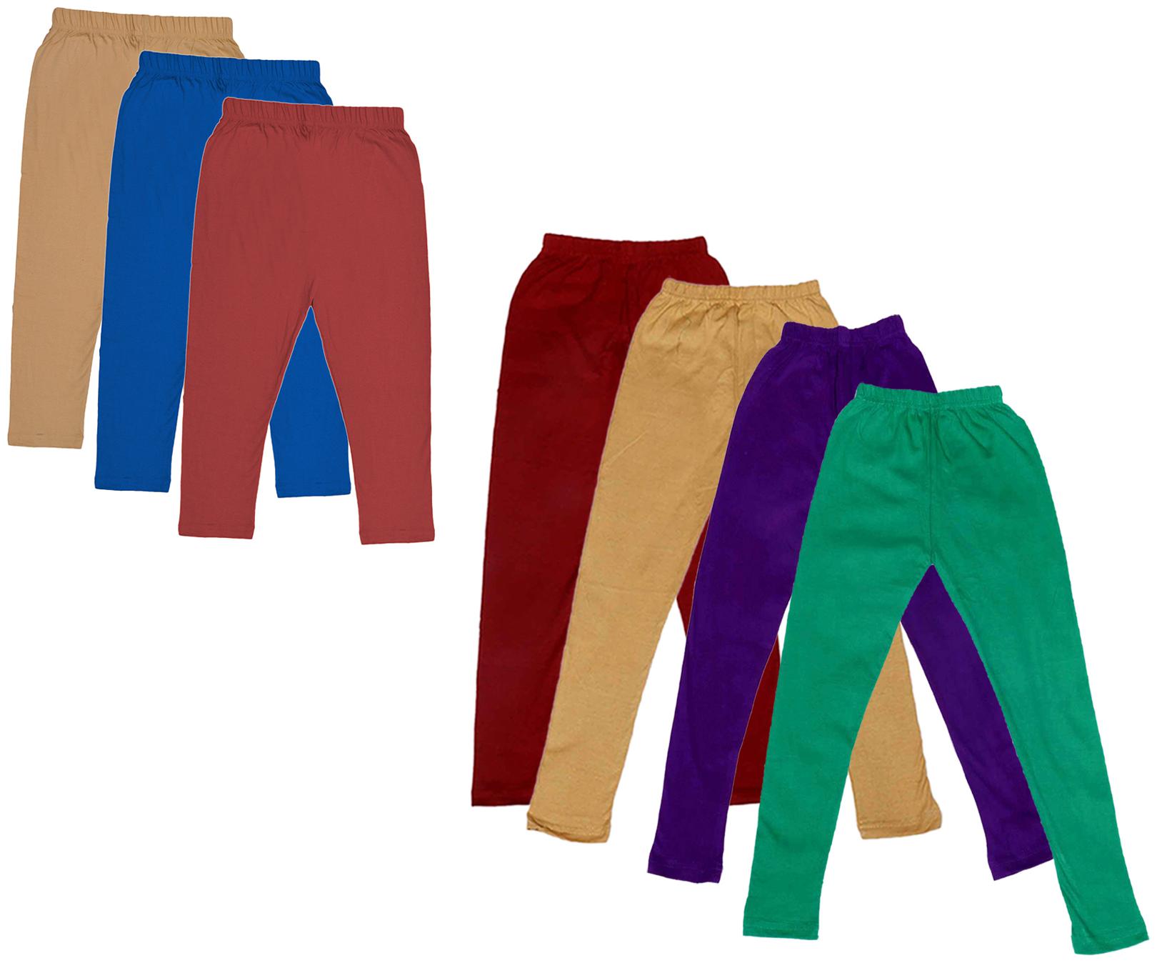 

Kavya Girl Cotton Solid Capri - Multi